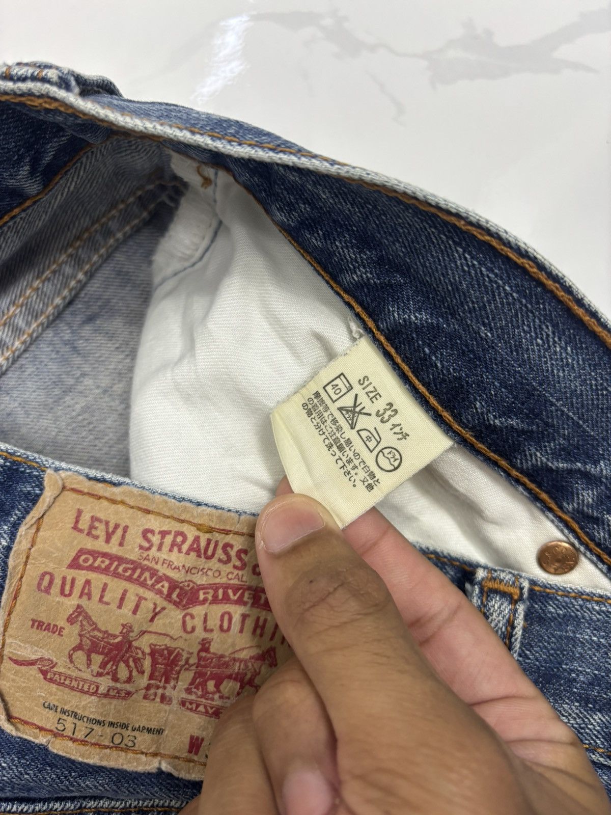 Levi's Vintage Clothing 💥LEVIS 517 Flare Denim Jean Bootcut Size US 33 - 14 Thumbnail