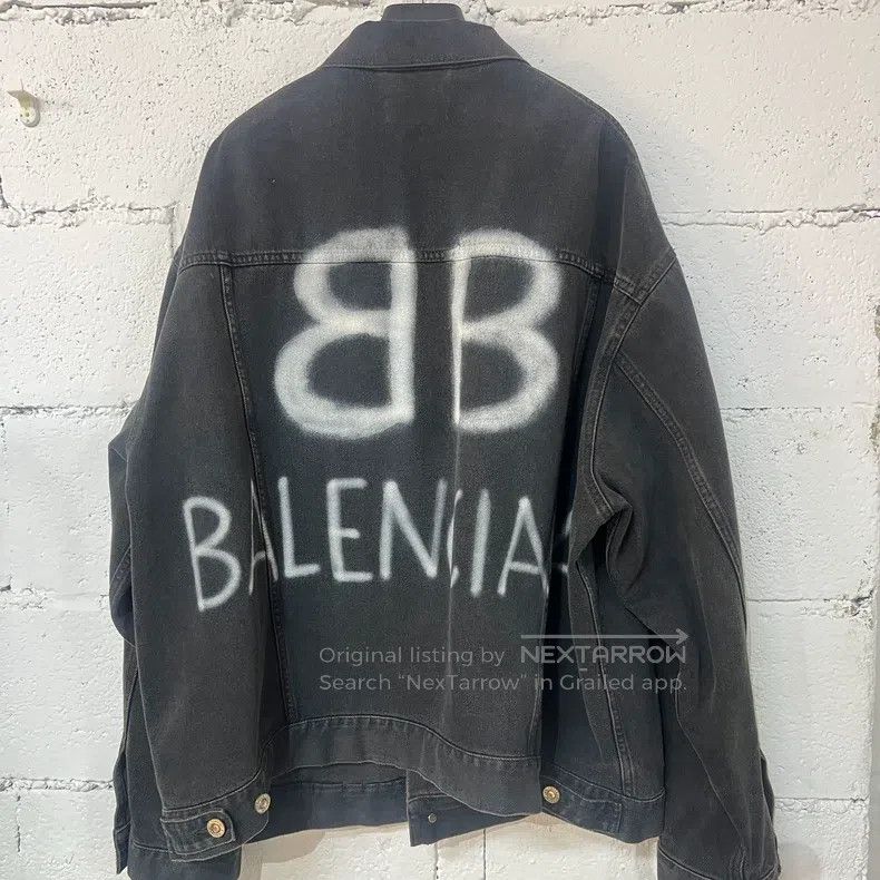 Balenciaga Balenciaga Black Denim Jacket, Size M Size US M / EU 48-50 / 2 - 2 Thumbnail