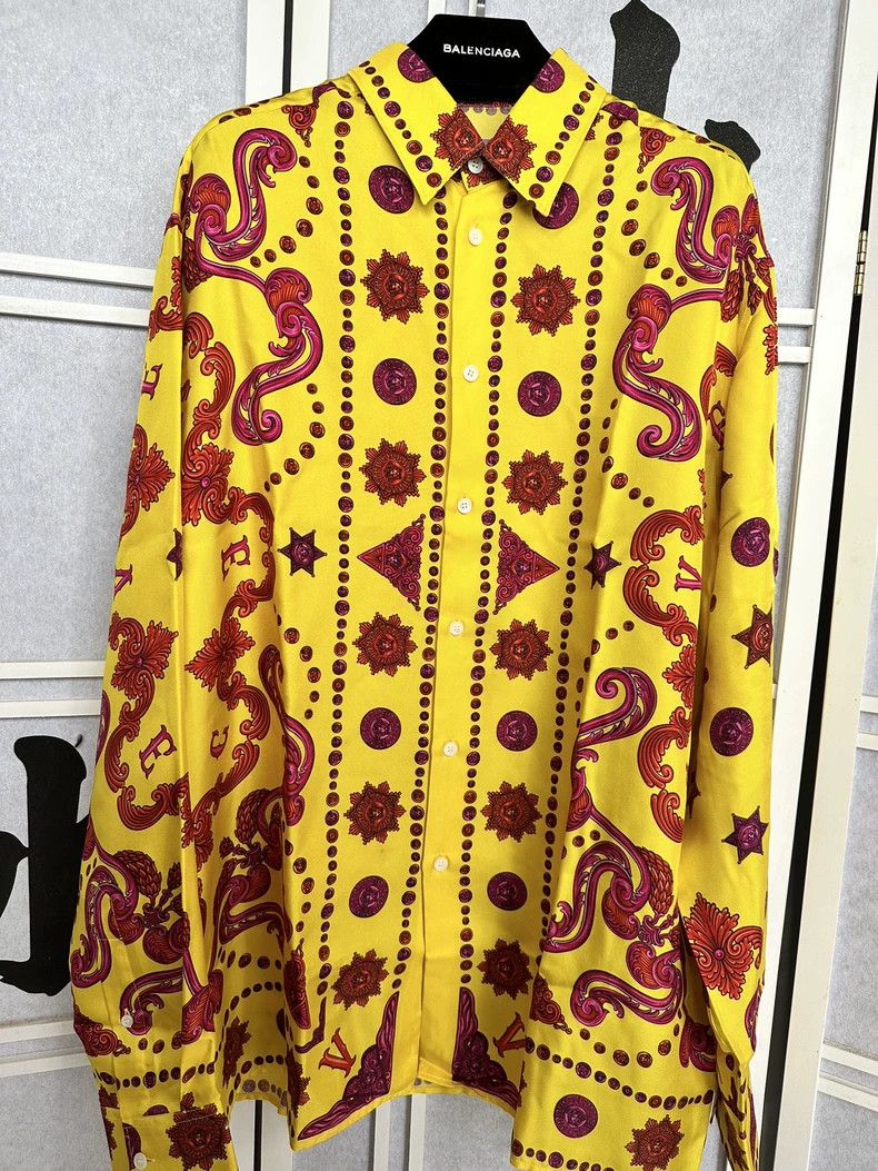 Versace Versace Baroque Medusa Mulberry silk shirt Size US XS / EU 42 / 0 - 1 Thumbnail
