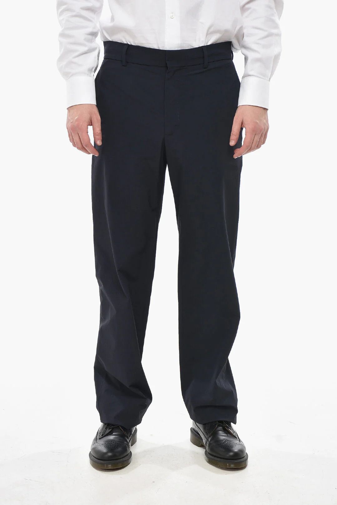 Givenchy og1mm0326 Elasticized Nylon Straight-Leg Chino Pant in Blue Size US 34 / EU 50 - 1 Thumbnail