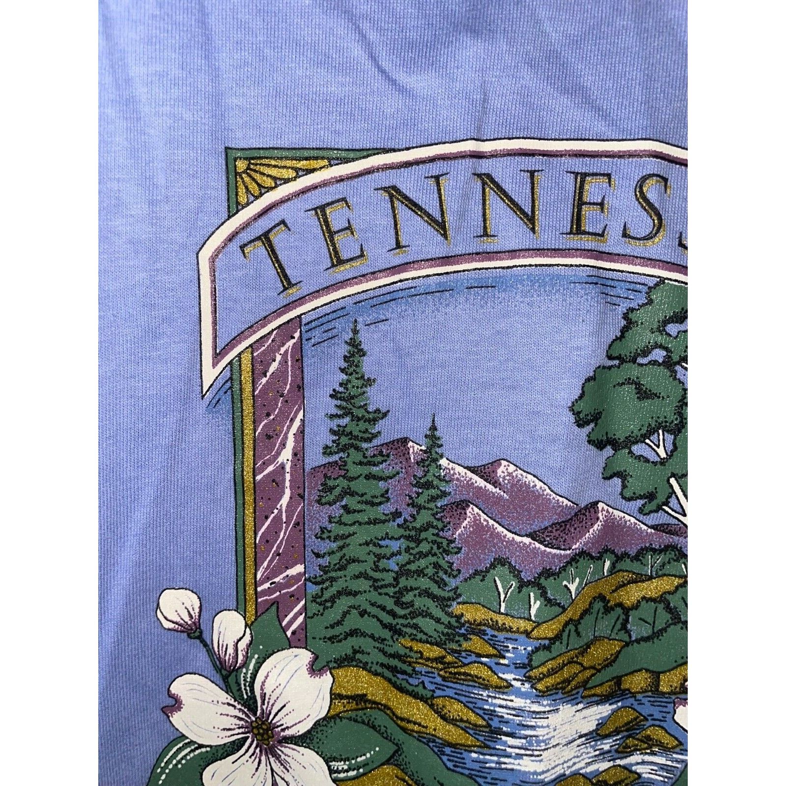 Jerzees Vintage Gatlinburg Shirt TN Tennessee Purple Tee VTG 90s L Size US L / EU 52-54 / 3 - 3 Thumbnail
