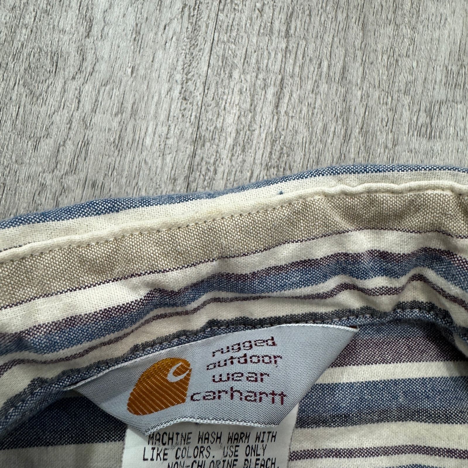 Carhartt Vintage Carhartt Short Sleeve Striped Shirt Men's XL 90s Size US XL / EU 56 / 4 - 4 Thumbnail