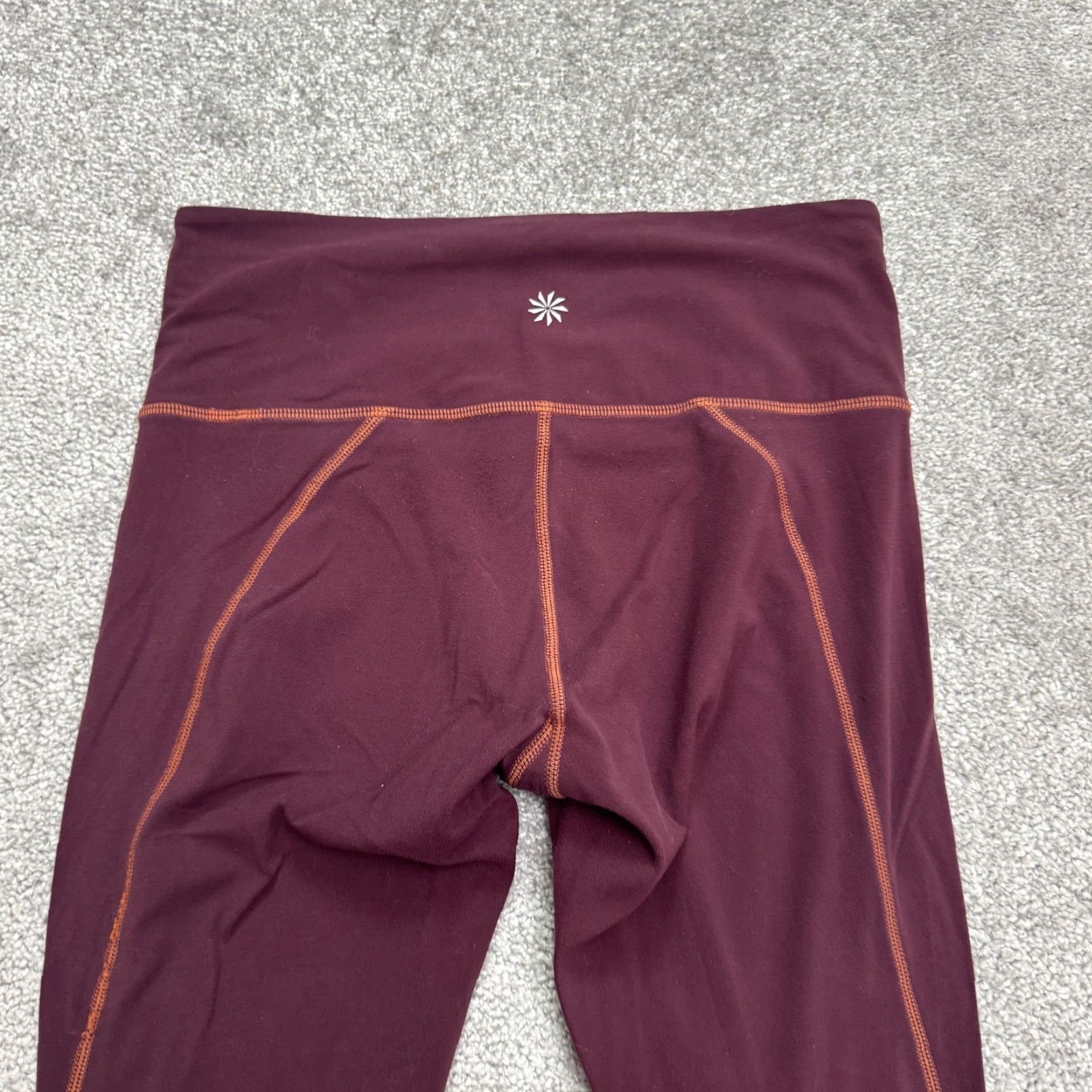 Athleta VINTAGE Athleta Women’s Leggings Cropped Skinny Activewear Yoga Fall Spring Summer Winter Maroon Size S Size 28" / US 6 / IT 42 - 3 Thumbnail