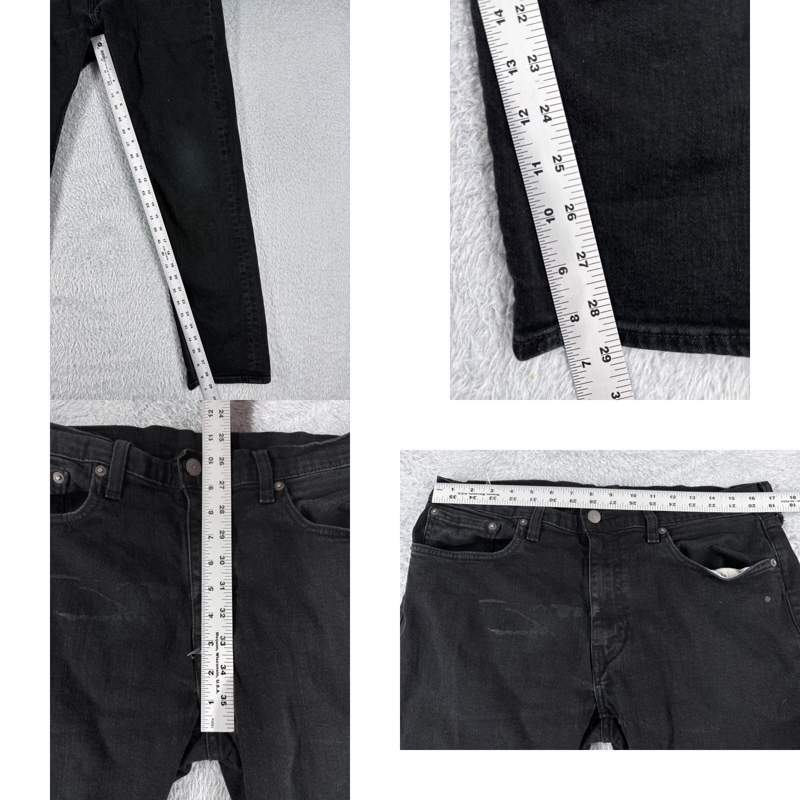 Levi's Levi's Jeans Adult 34 Black Denim 502 Cotton Blend 32x28 Straight Big E Size US 34 / EU 50 - 8 Thumbnail