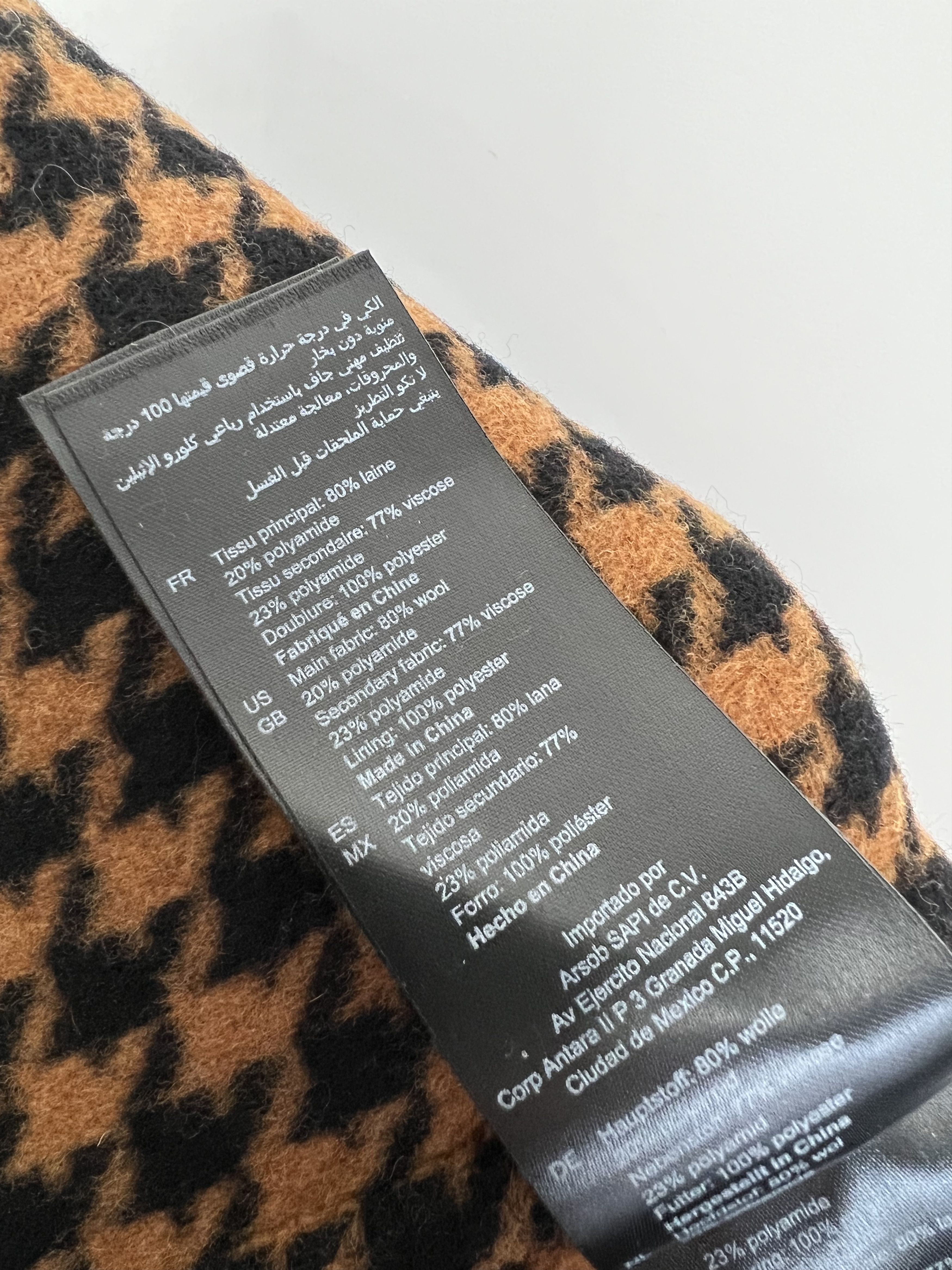 Sandro Women's Brown Black Wool Jacket Size 36
