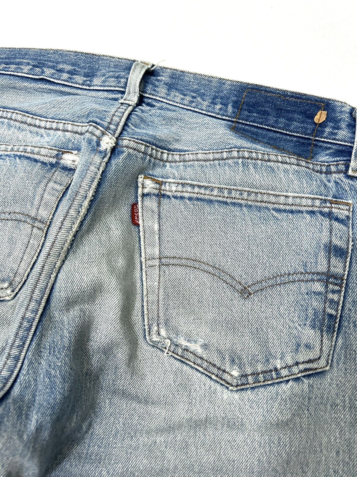 Levi's × Levi's Vintage Clothing 80s Vintage Levis 501 #522 Distressed Jeans Size US 31 - 7 Thumbnail