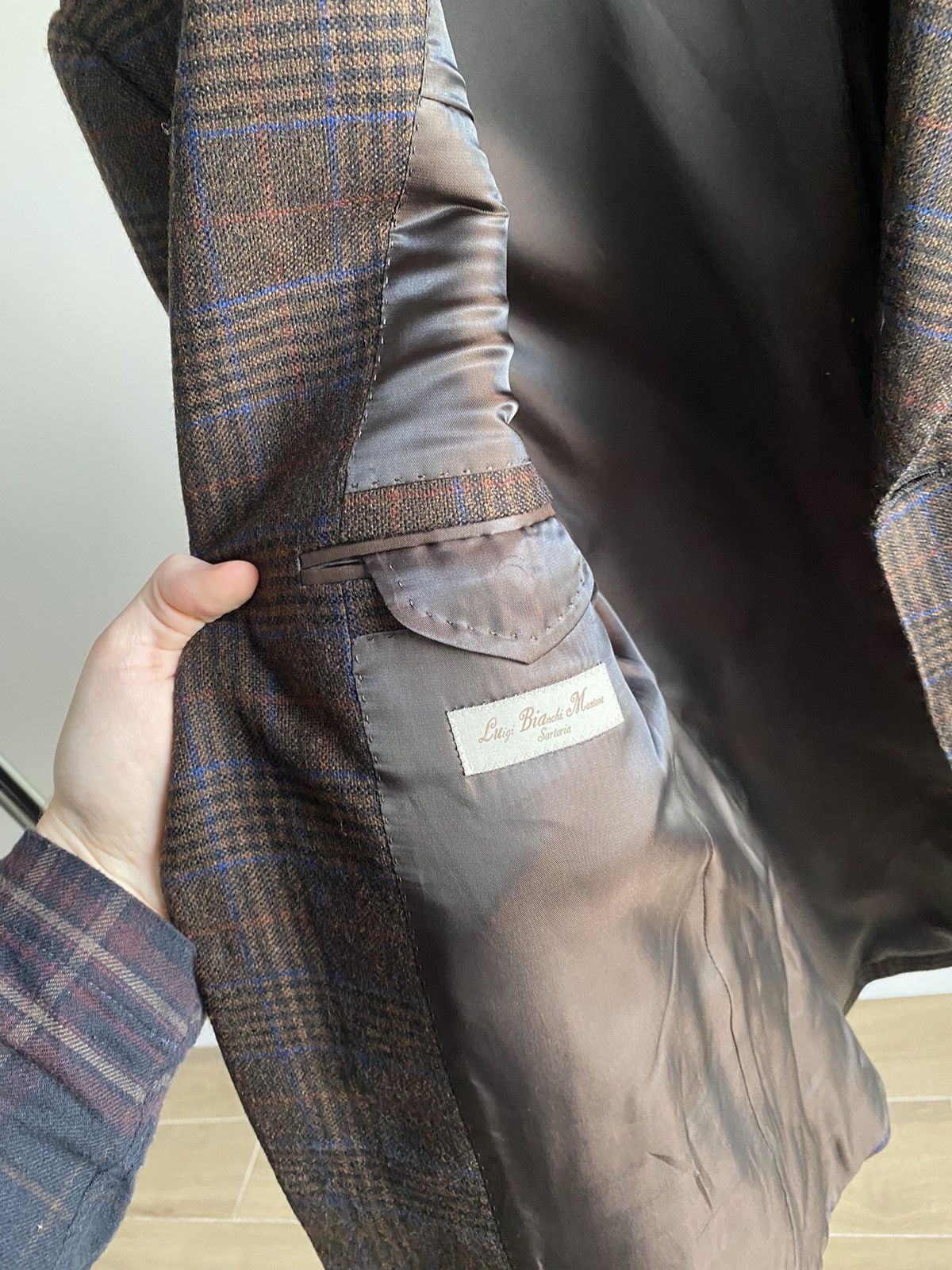 Luigi Bianchi Luigi Bianchi 100% Wool Checkered Blazer Size 42R - 7 Thumbnail