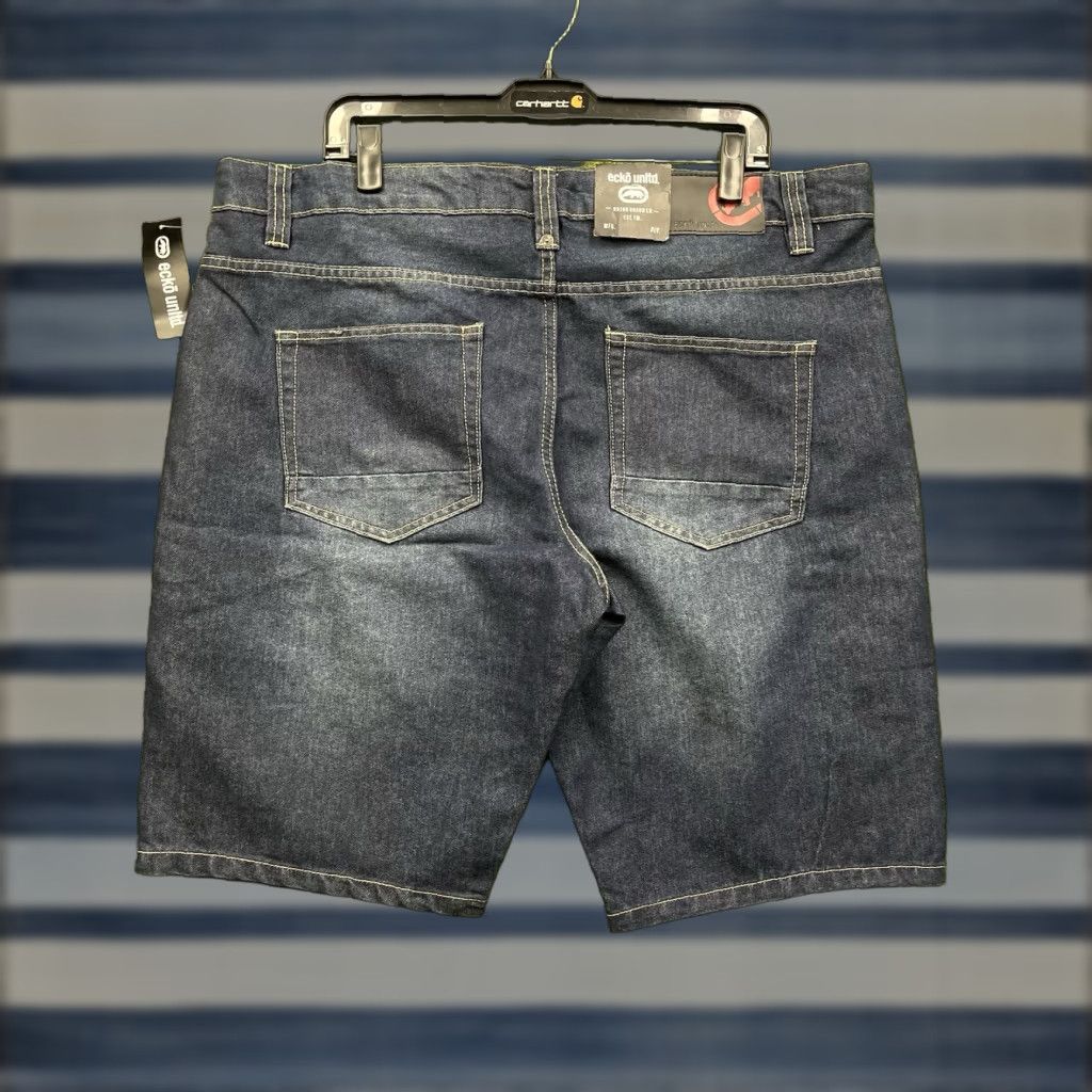 Ecko Unltd. ECKO UNLTD Shorts Mens 38 Blue Dark Wash Denim Relaxed Fit Grunge Punk Y2K NWT Size US 38 / EU 54 - 1 Thumbnail