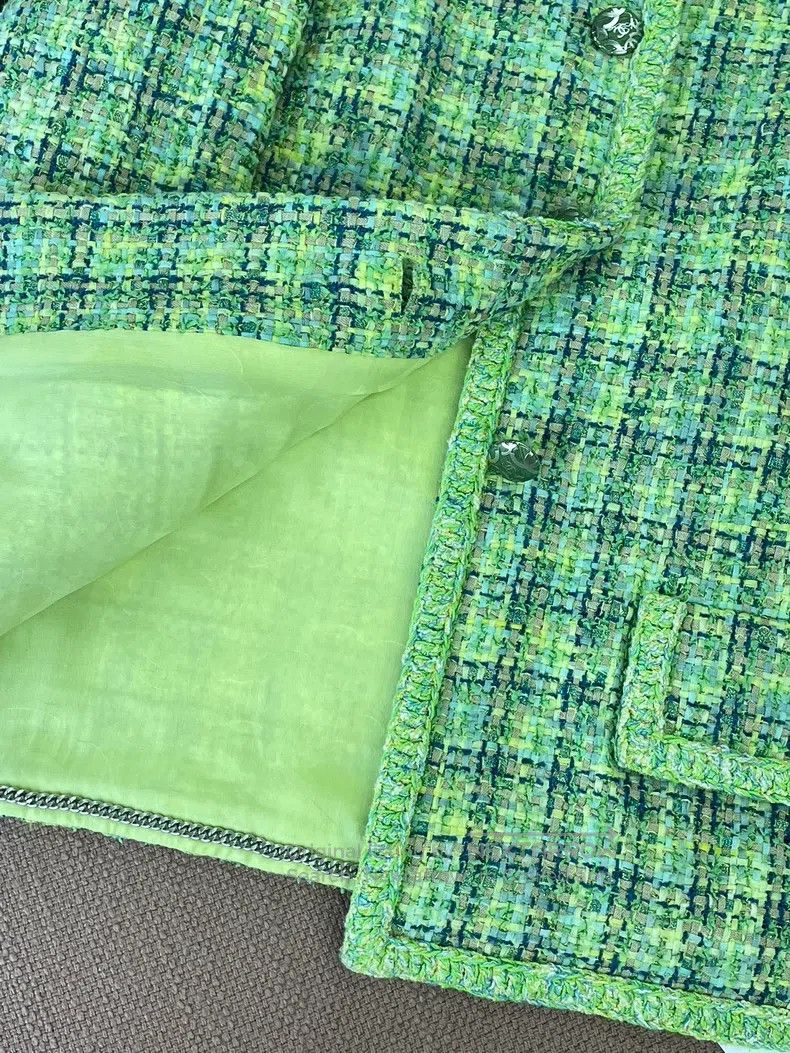 Chanel Chanel 19p avocado green woven green coat Size XXS / US 00 / IT 34 - 5 Thumbnail