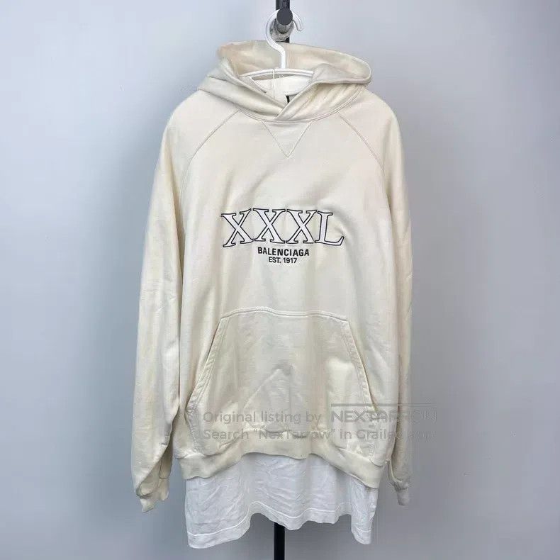 Balenciaga Balenciaga Logo letter off-white print crackle distressed Size US S / EU 44-46 / 1 - 1 Thumbnail