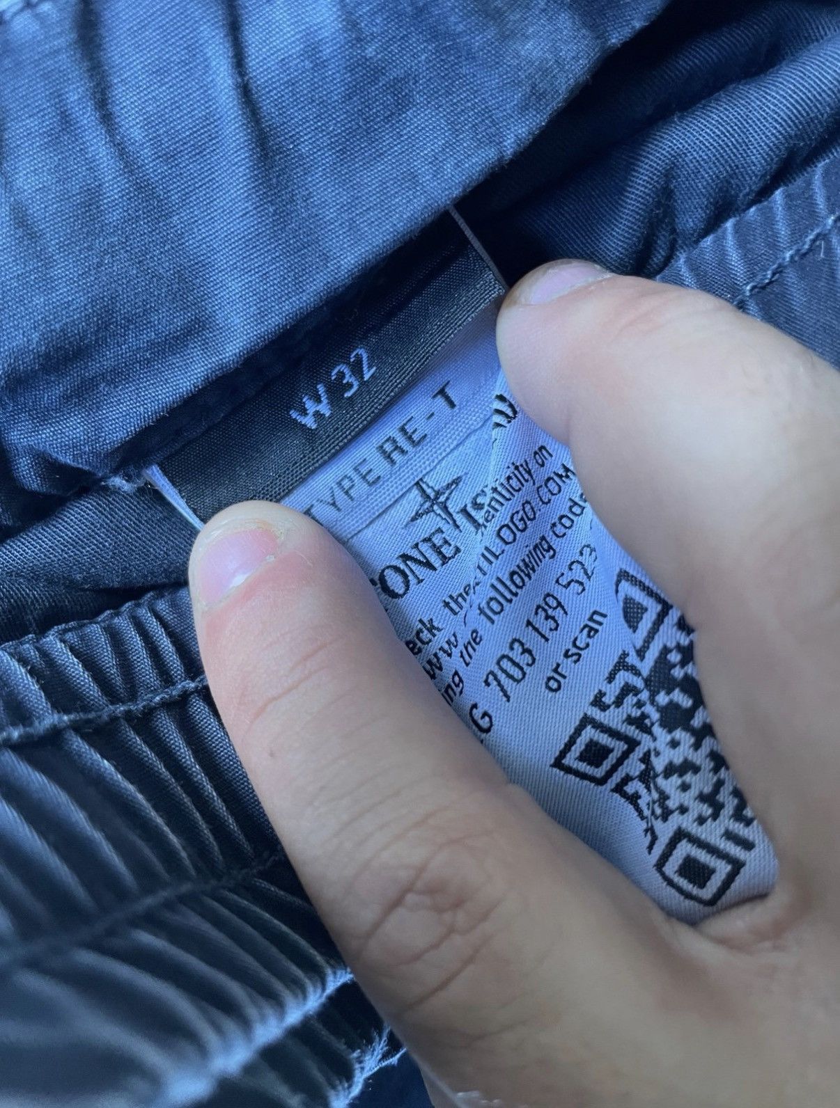 Stone Island Stone Island Navy Cotton Drawstring Pants CompassPatchSize32 Size US 32 / EU 48 - 7 Thumbnail