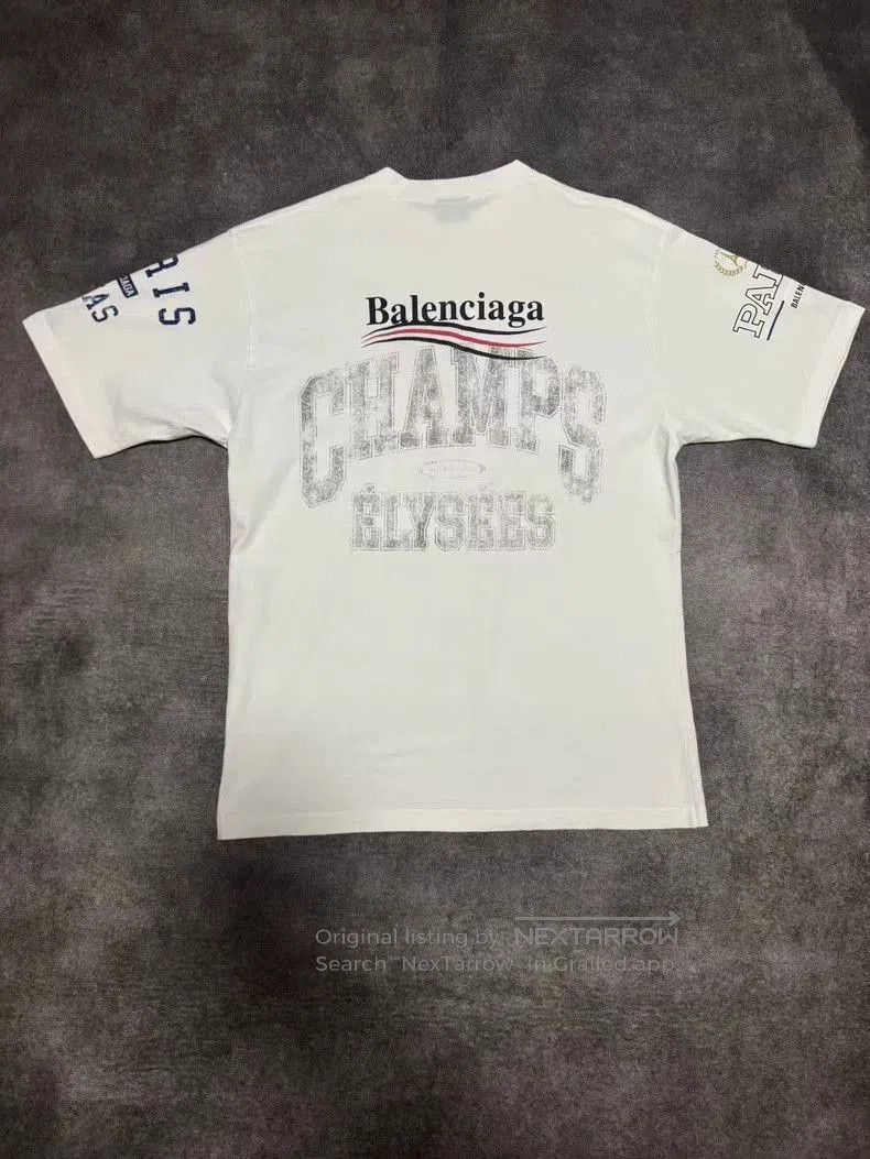 Balenciaga Balenciaga Paris Print White Short Sleeve T-shirt. Size US XS / EU 42 / 0 - 2 Thumbnail