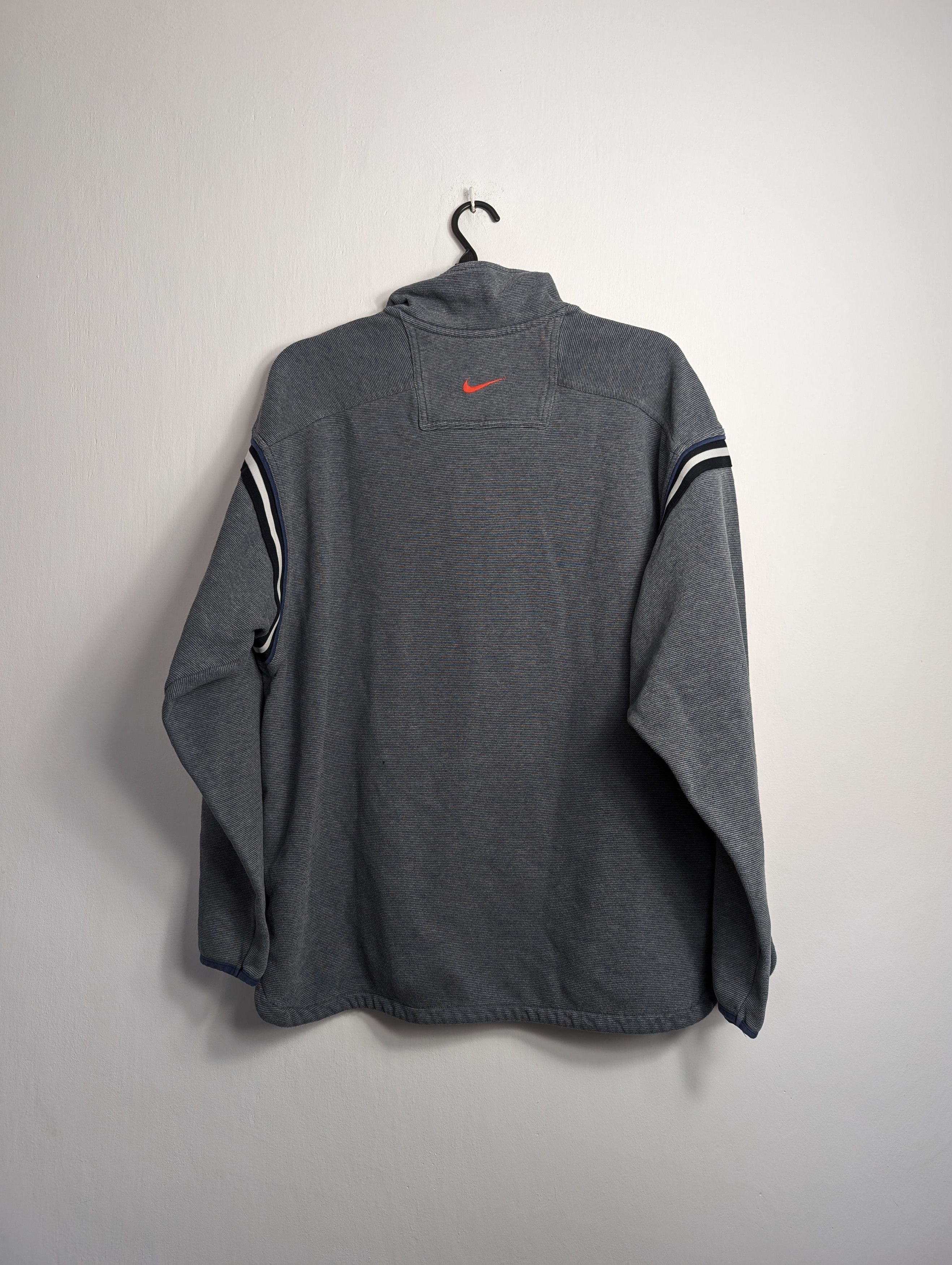 Nike × Vintage Vintage 90s Nike 1/4 Button Down Sweatshirt Size US XL / EU 56 / 4 - 3 Thumbnail