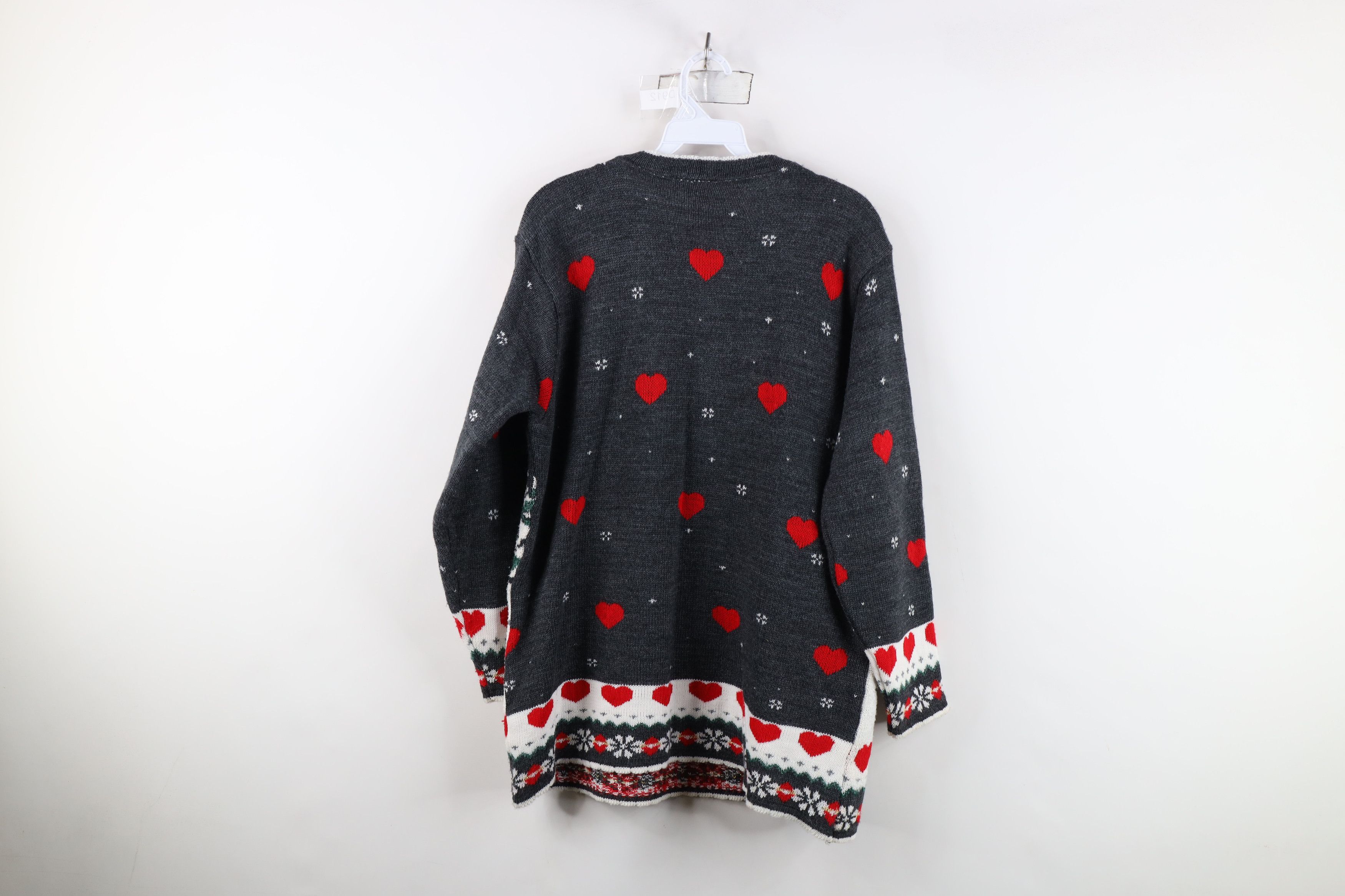 Vintage Vintage 90s Streetwear Heart Flower All Over Print Sweater Size M / US 6-8 / IT 42-44 - 12 Thumbnail
