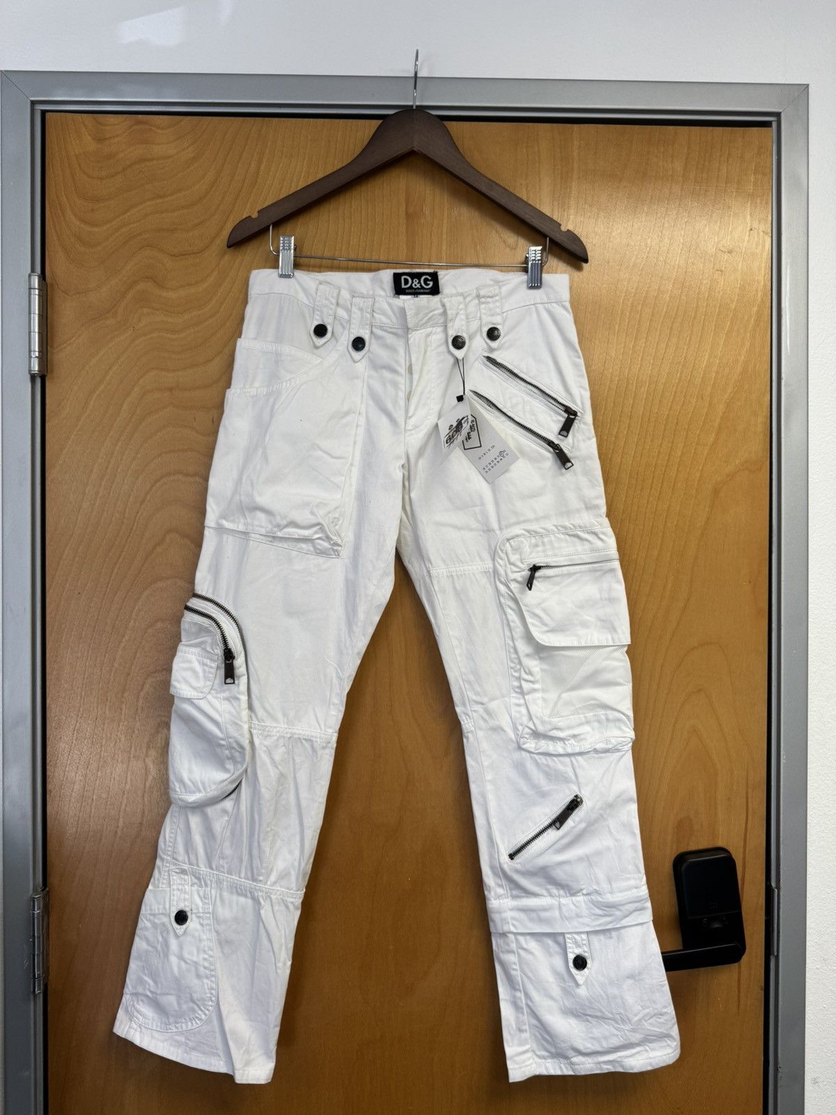 Dolce & Gabbana Dolce & Gabbana 2003 White Cargo Flight Pants Size US 32 / EU 48 - 1 Thumbnail