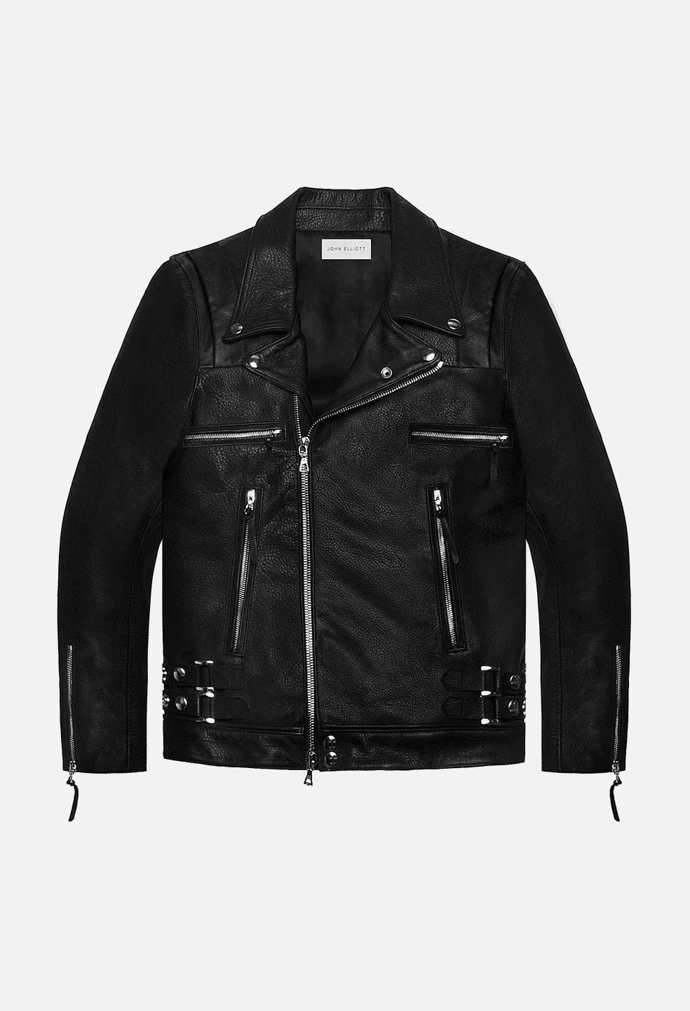 image of John Elliott Leather Rider’S Jacket in Black, Men's (Size Small)
