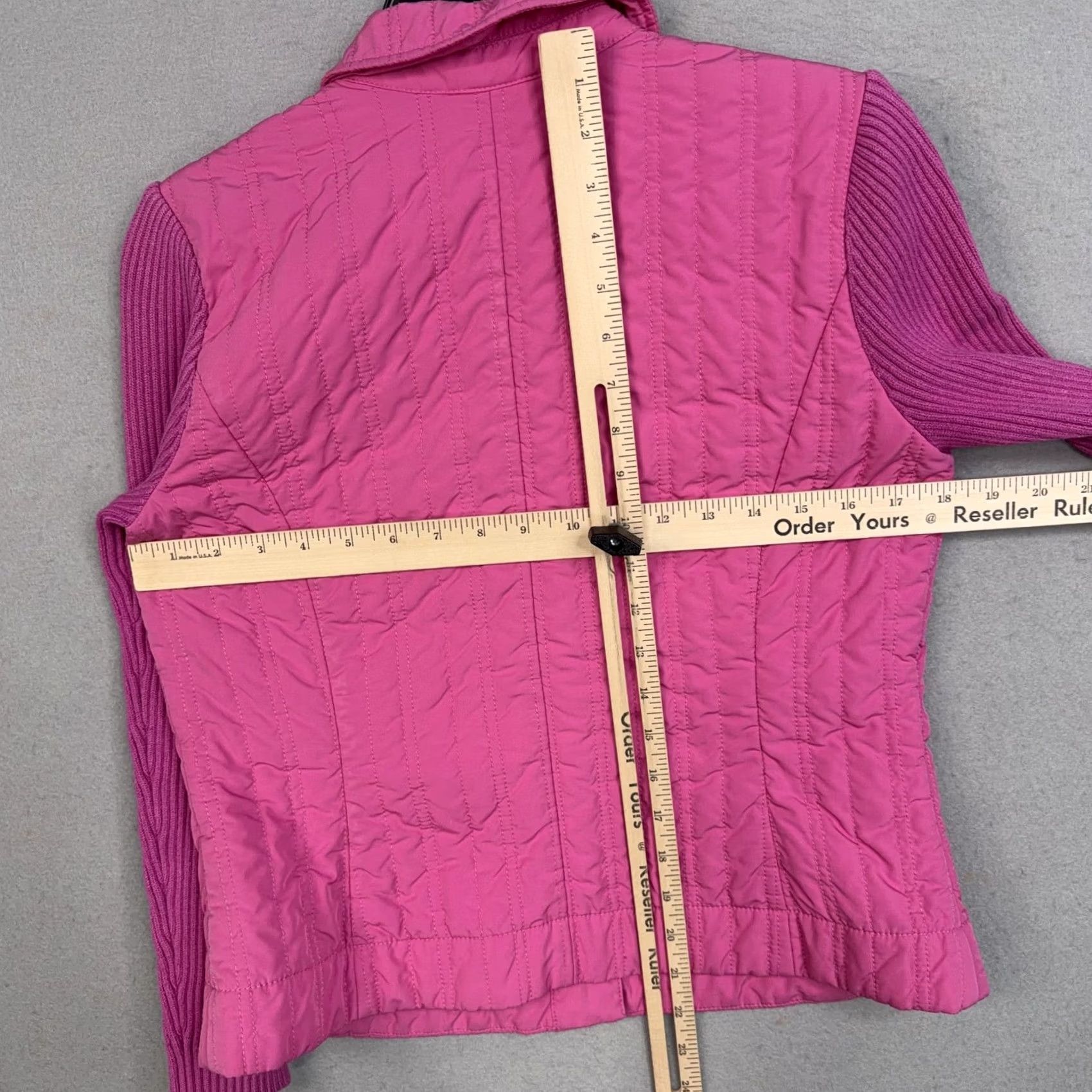 Pinko Sigrid Olsen Jacket Womens Petite S Pink Quilted Knit Shacket Shirt Size S / US 4 / IT 40 - 7 Thumbnail