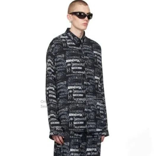 Balenciaga Balenciaga Oversized Graffiti Shirt. Size US XXL / EU 58 / 5 - 1 Thumbnail