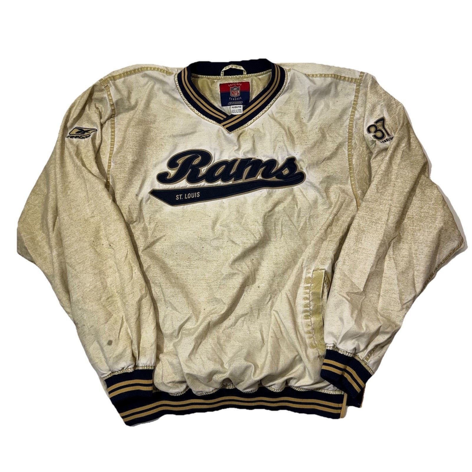 Reebok Reebok St. Louis Rams Men Size XLPullover V Neck Windbreaker Size US XL / EU 56 / 4 - 1 Thumbnail