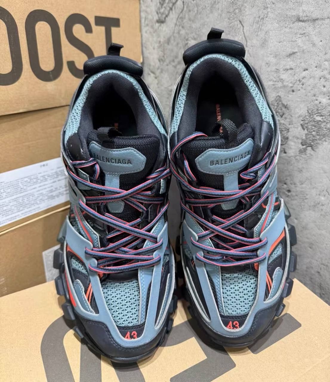 Balenciaga Balenciaga Track Chunky sneakers, gray-orange Size US 10 / EU 43 - 2 Thumbnail