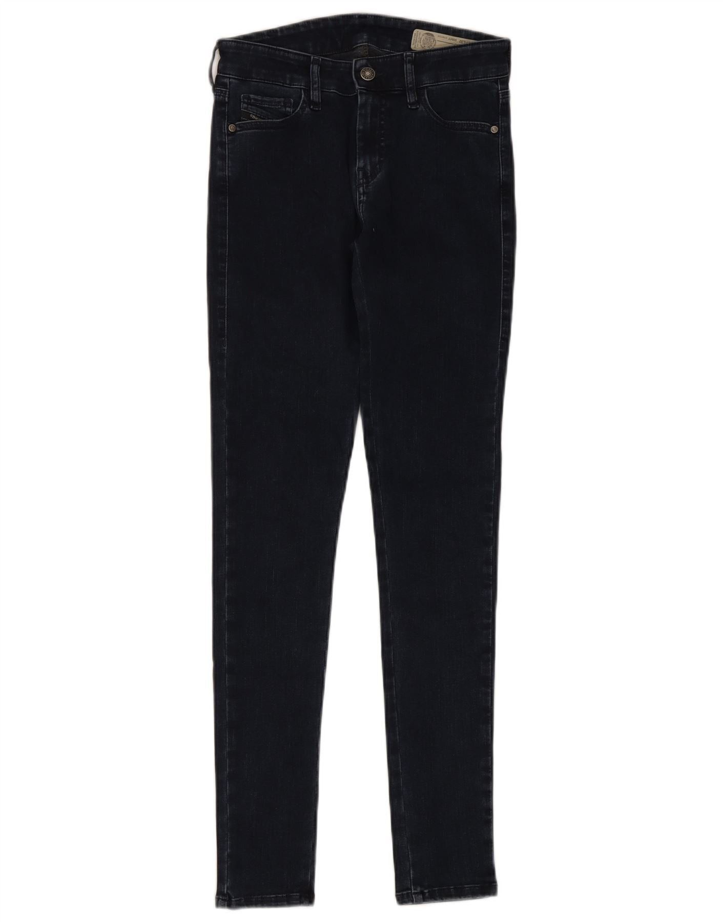 Diesel Womens Slandy Regular Super Slim Skinny Jeans W27 L32 Navy B Size 42" / US 20 - 1 Thumbnail
