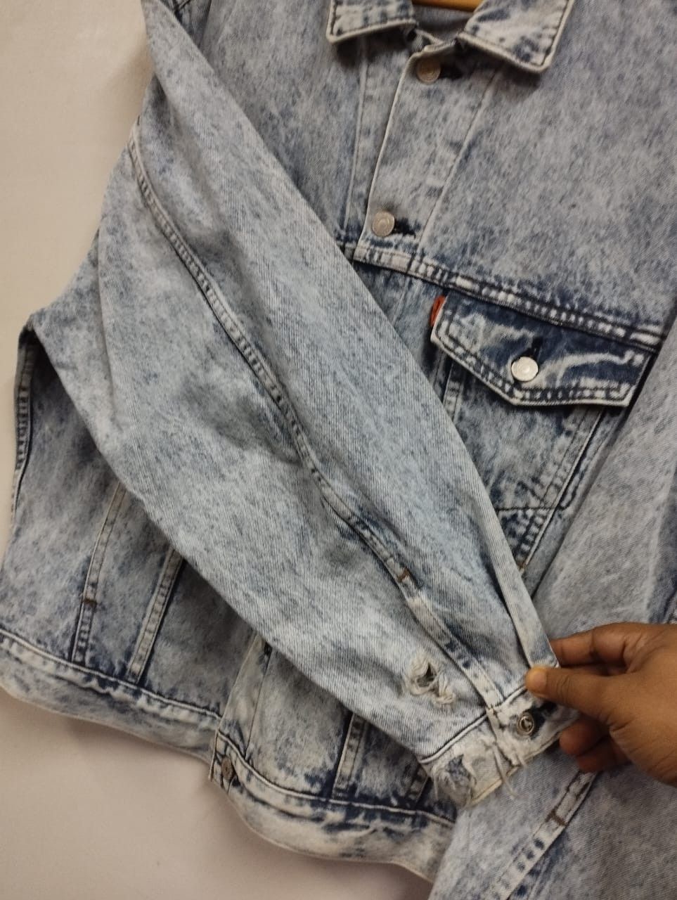 Levi's Vintage Levi's Orange Tab Acid Wash Levi's Trucker Jacket Size US L / EU 52-54 / 3 - 11 Thumbnail