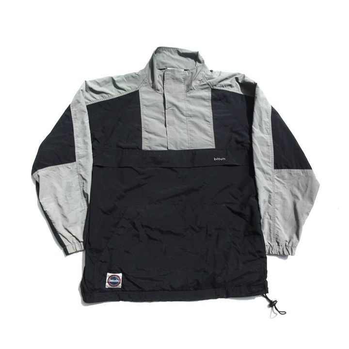 Vintage 90s Bitch Skateboard Windbreaker lightjacket Halfzip Anorak Size US L / EU 52-54 / 3 - 3 Thumbnail