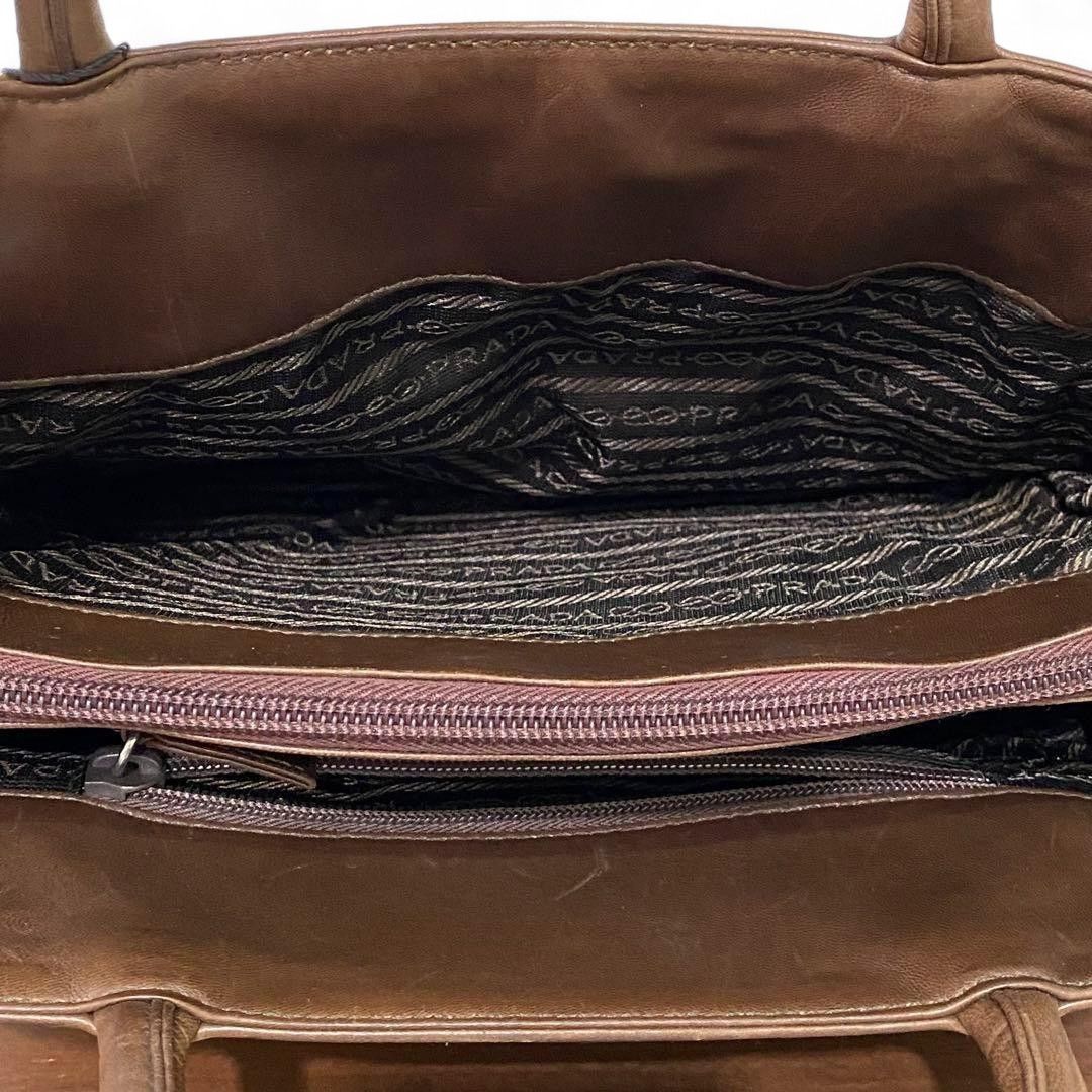 Prada Prada - Brown Leather Handbag Tessuto Size ONE SIZE - 6 Thumbnail