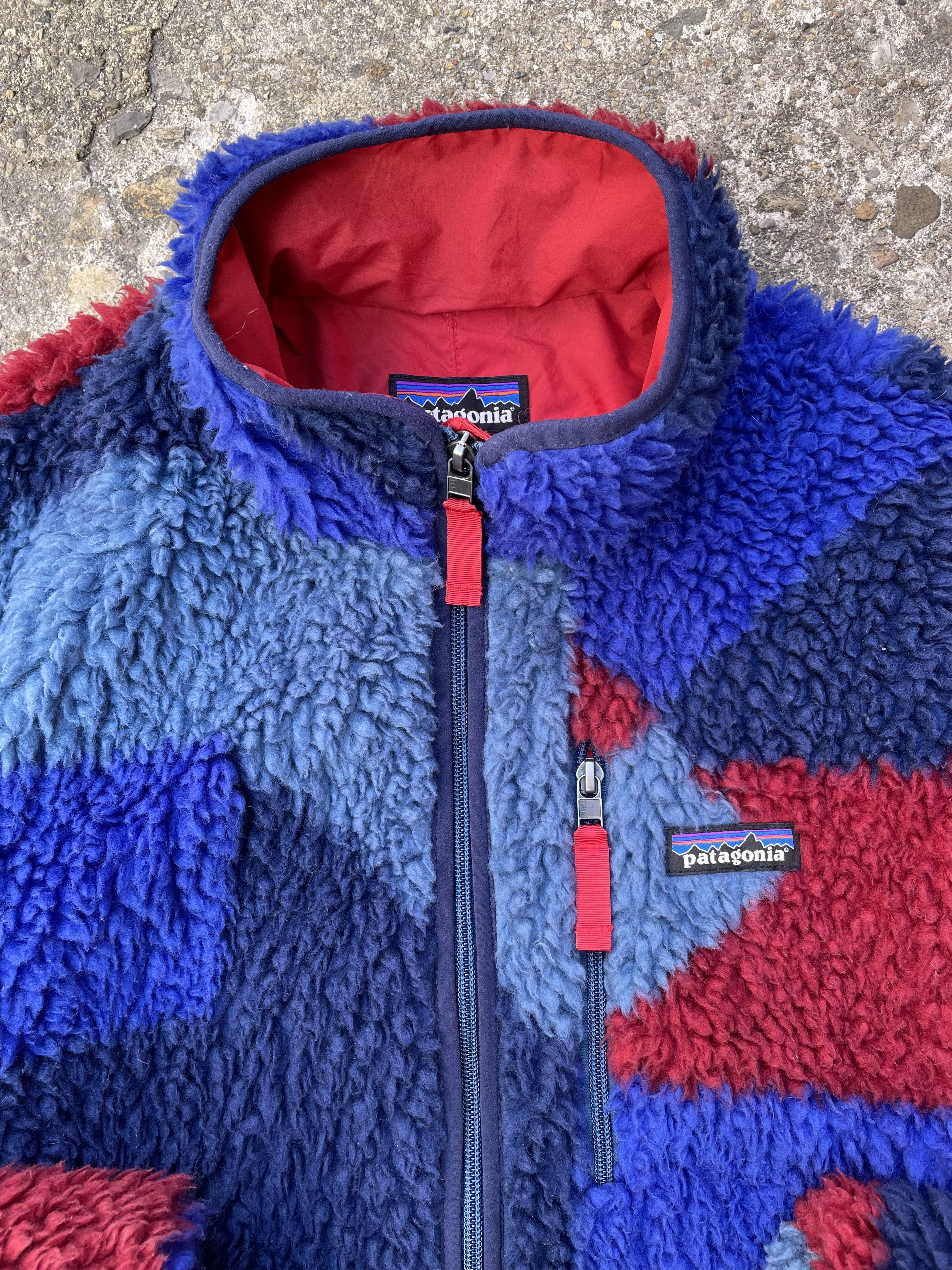 Patagonia × Vintage 2013/2014 Patagonia Retro X Patterned Deep Pile Fleece Size US L / EU 52-54 / 3 - 5 Thumbnail