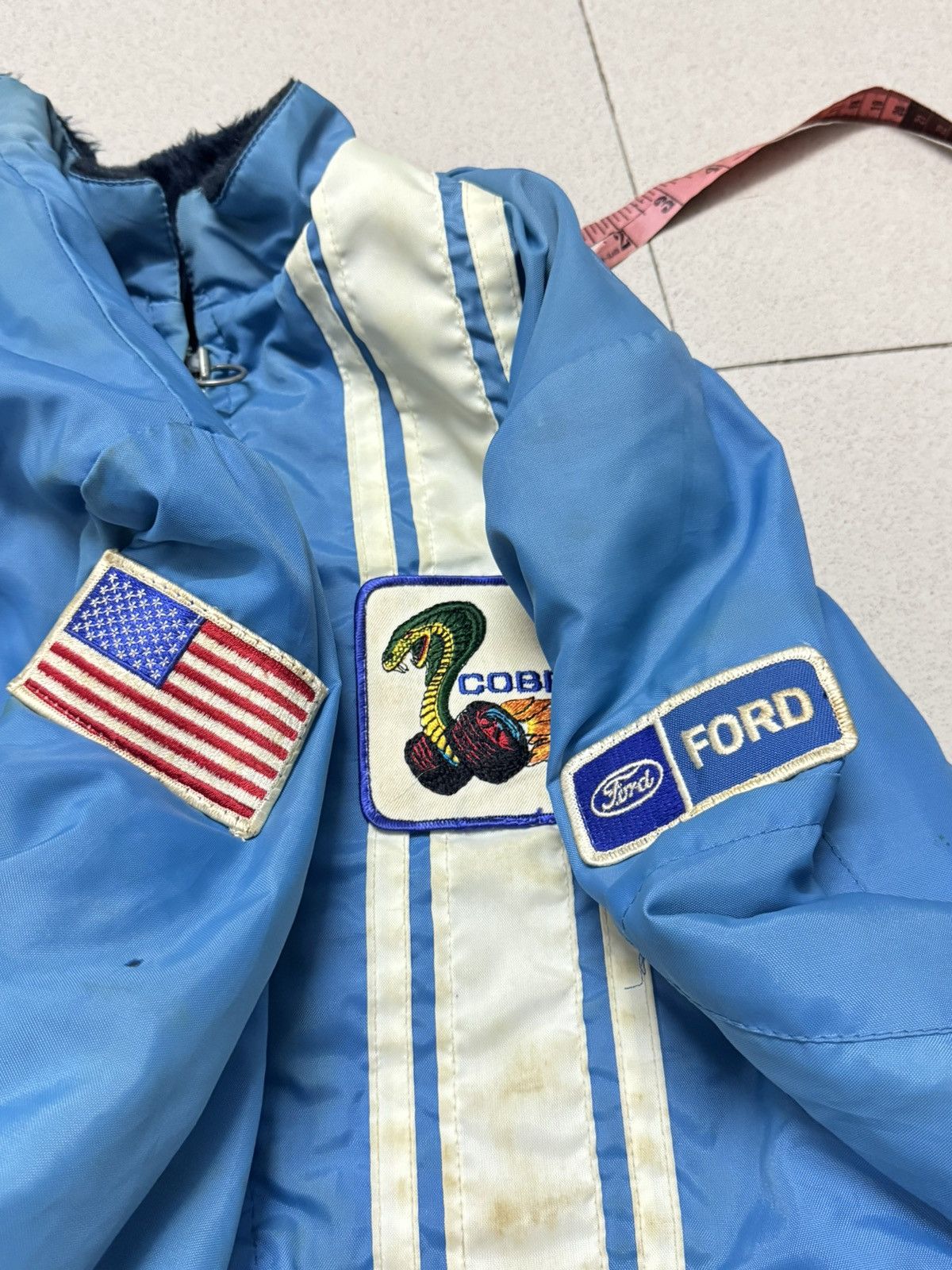 Ford VINTAGE FORD SHELBY COBRA FLEECE LINED JACKET WITH STAINS Size US M / EU 48-50 / 2 - 5 Thumbnail