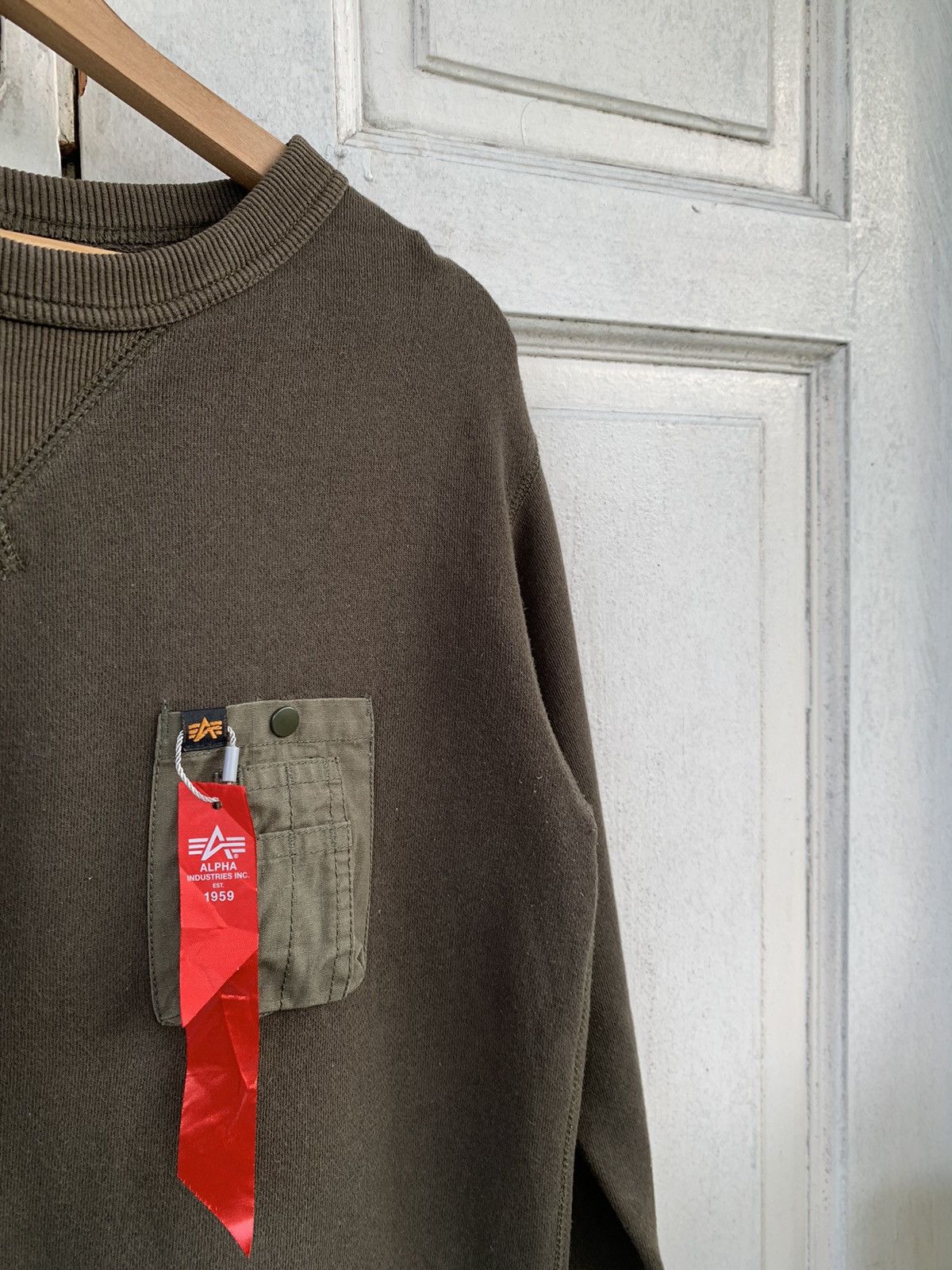 Alpha Industries × Vintage Alpha US Military Single Pocket Sweatshirt #4485-155 Size US M / EU 48-50 / 2 - 3 Thumbnail