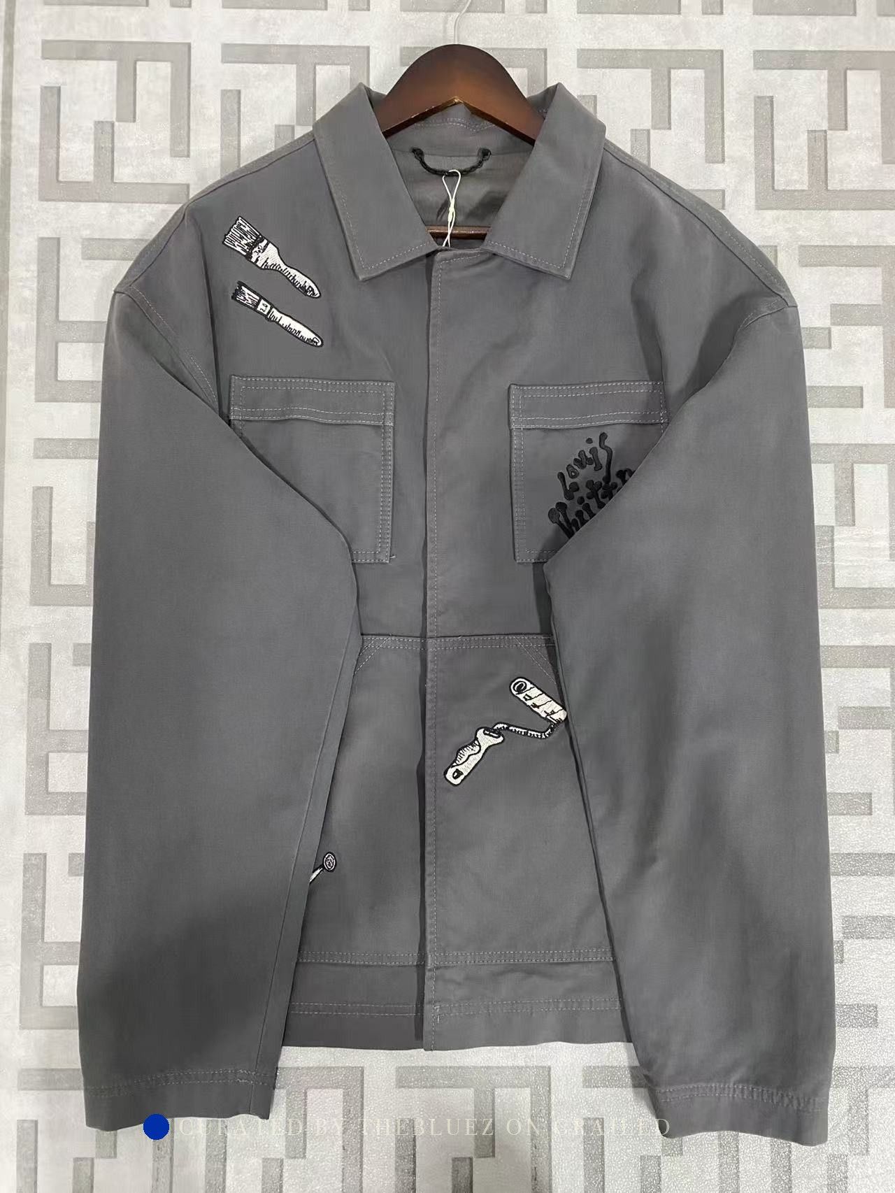Louis Vuitton Gray Tool Embroidery Work Jacket Size US M / EU 48-50 / 2 - 1 Thumbnail