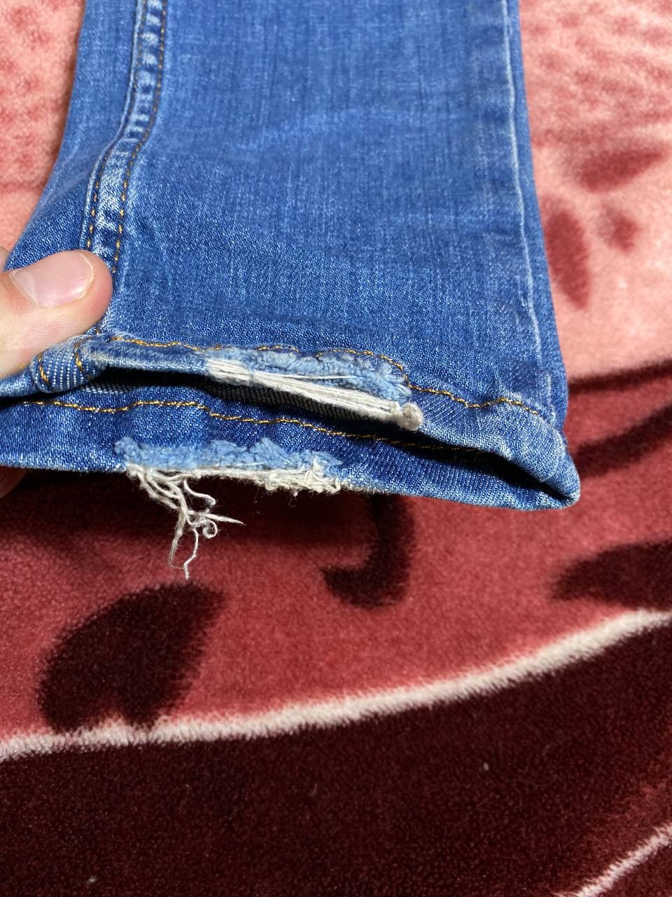 Philipp Plein Philipp Plein Design FW14 Distressed Denim Army Blue Jeans Size US 26 / EU 42 - 18 Thumbnail