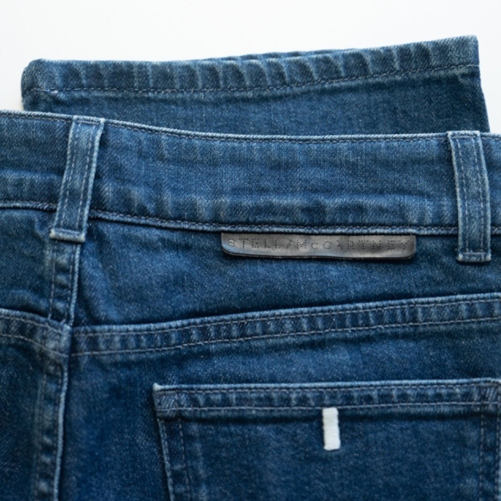 Stella McCartney Stella McCartney. Blue Star Print Denim Flared Jeans. Size 25" / US 0 / IT 36 - 9 Thumbnail