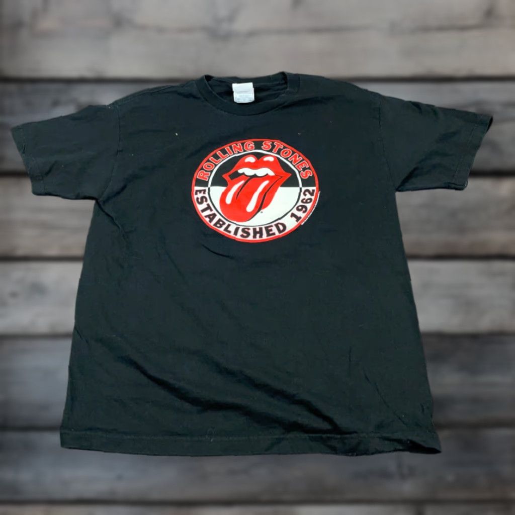 Logo 7 VINTAGE Rolling Stones Black Tongue Logo T-Shirt Adult Large 2004 Music Rock Mens Regular Cotton Black Sleeve Short Crew Neck Size US L / EU 52-54 / 3 - 1 Thumbnail