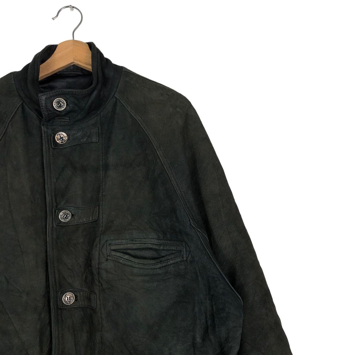 Issey Miyake 🔥Vintage Genuine Biker Leather Jacket Ball Basic Japan Size US M / EU 48-50 / 2 - 6 Thumbnail