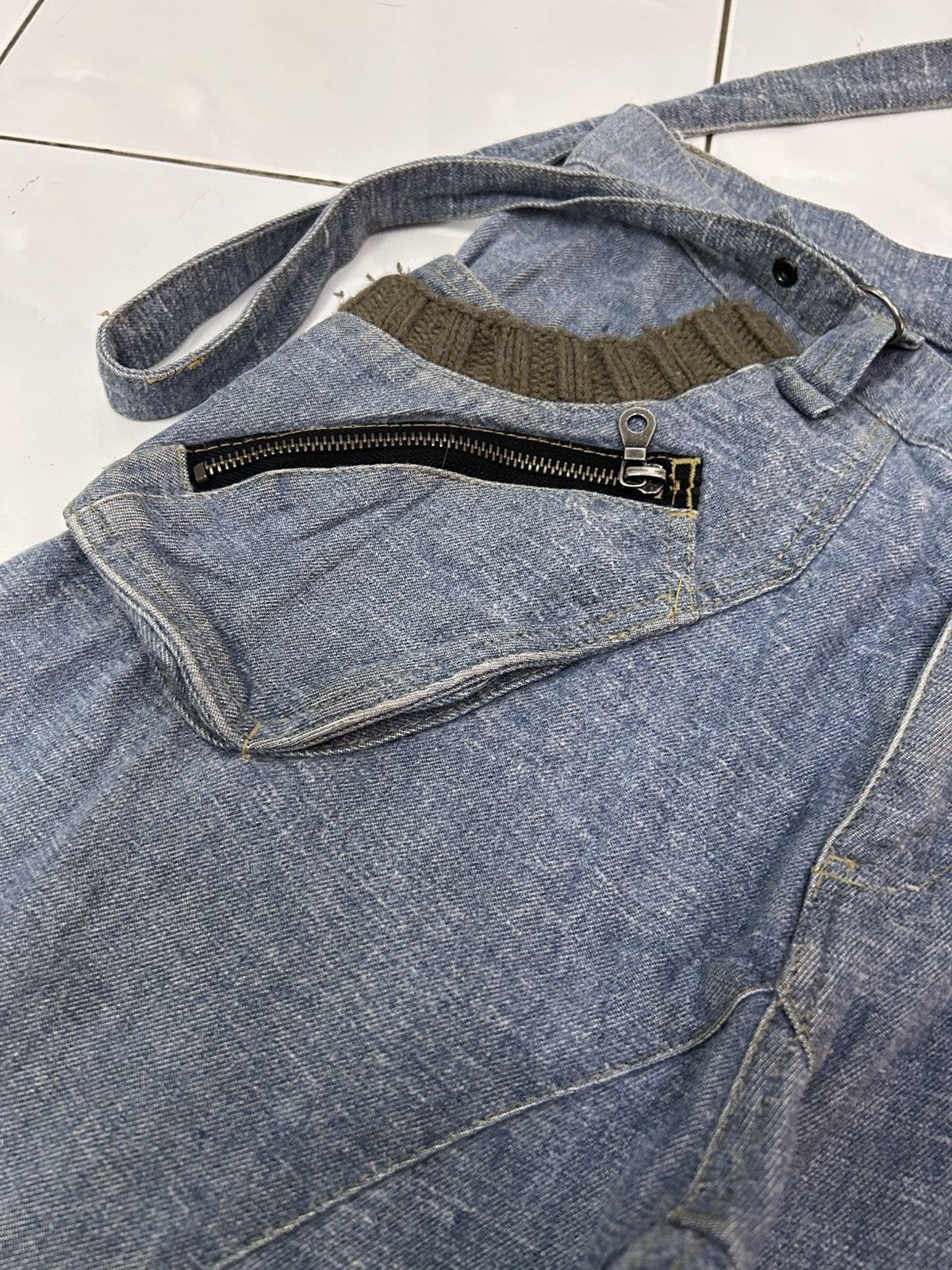 Japanese Brand × PPFM × Vintage Vintage PPFM Japanese Denim Twisted-Leg Utility Jeans Size US 34 / EU 50 - 8 Thumbnail