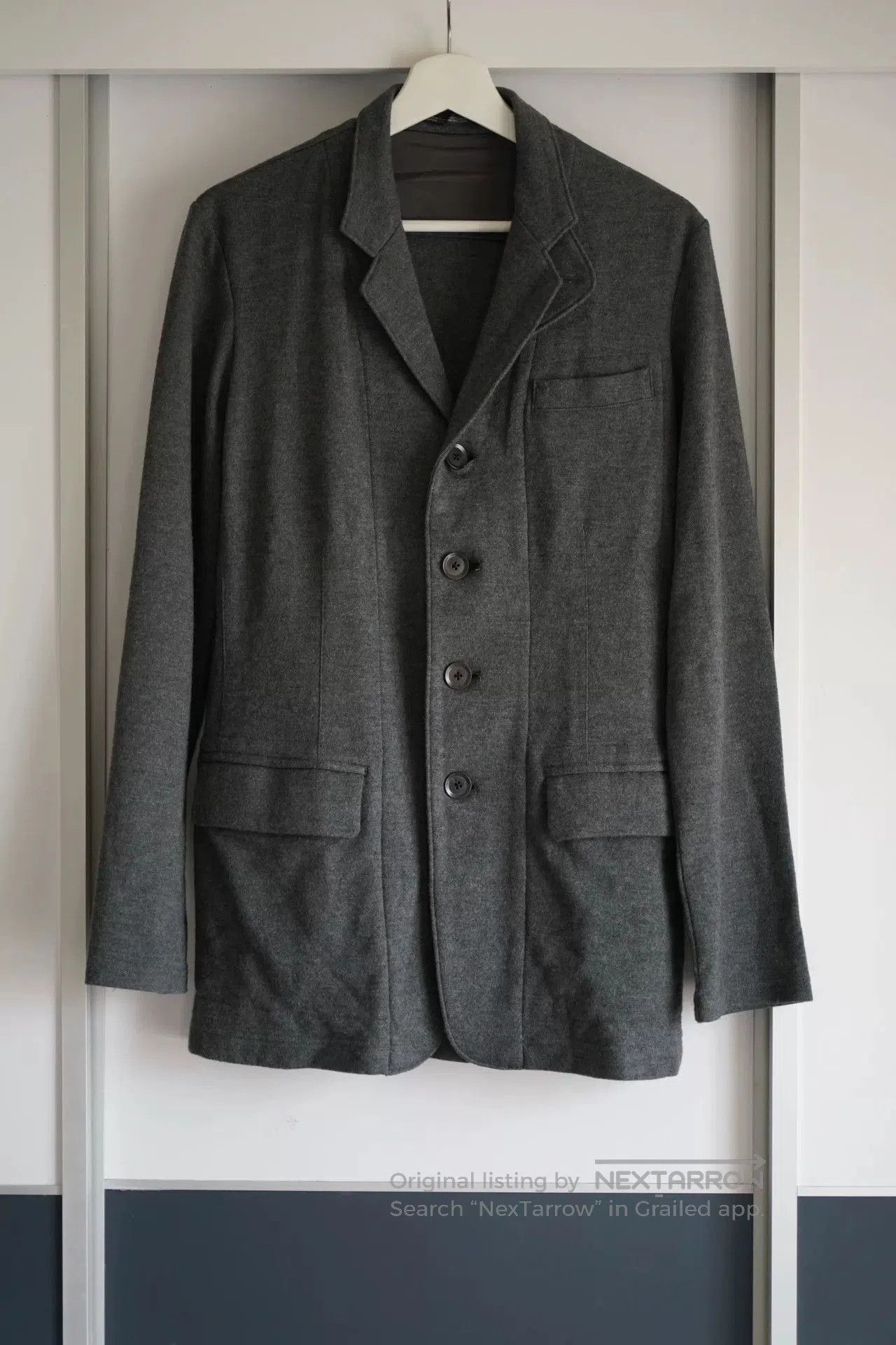 Yohji Yamamoto Yohji Yamamoto Gray Wool Suit Jacket. Size US M / EU 48-50 / 2 - 1 Thumbnail