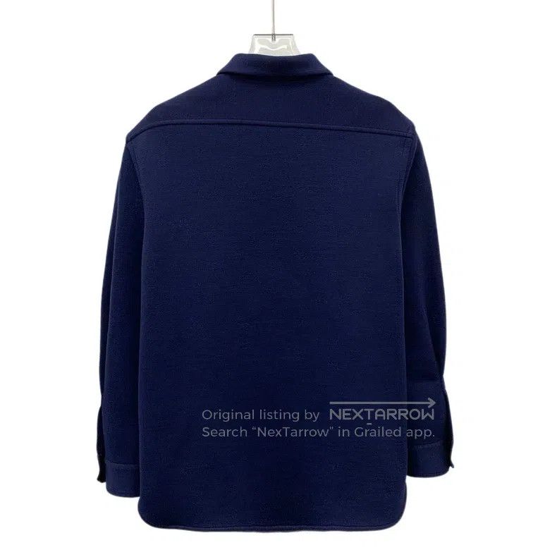 Saint Laurent Paris Saint Laurent Paris Navy Blue Logo Embroidered Wool Lapel Size US M / EU 48-50 / 2 - 2 Thumbnail