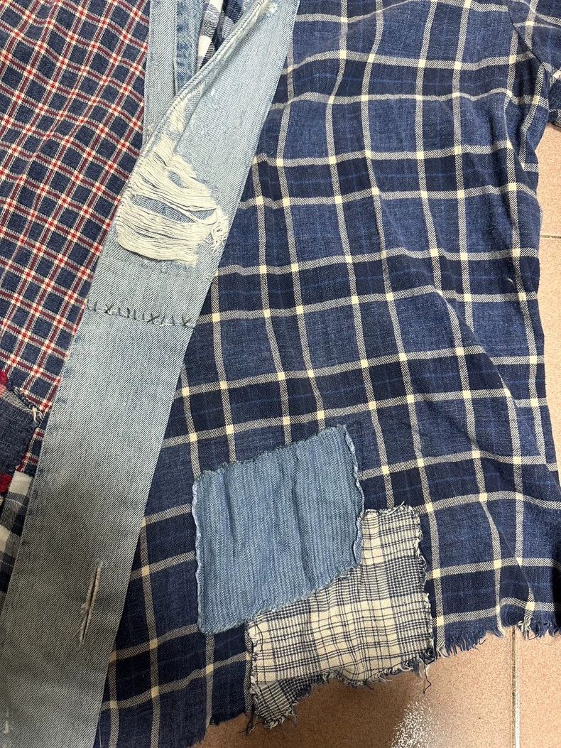 Greg Lauren greg lauren Cowboy plaid patchwork robe 2506-Nextarrow Size US L / EU 52-54 / 3 - 6 Thumbnail