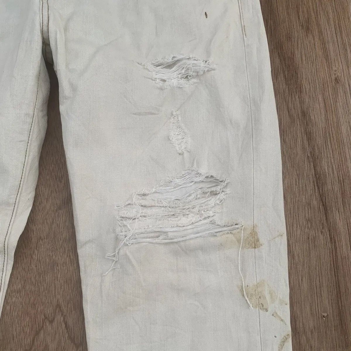 Japanese Brand 5-POCKET HIDEF JAPAN TROUSERS JEANS RIPPED RUSTY DIRTY PANTS Size US 30 / EU 46 - 6 Thumbnail