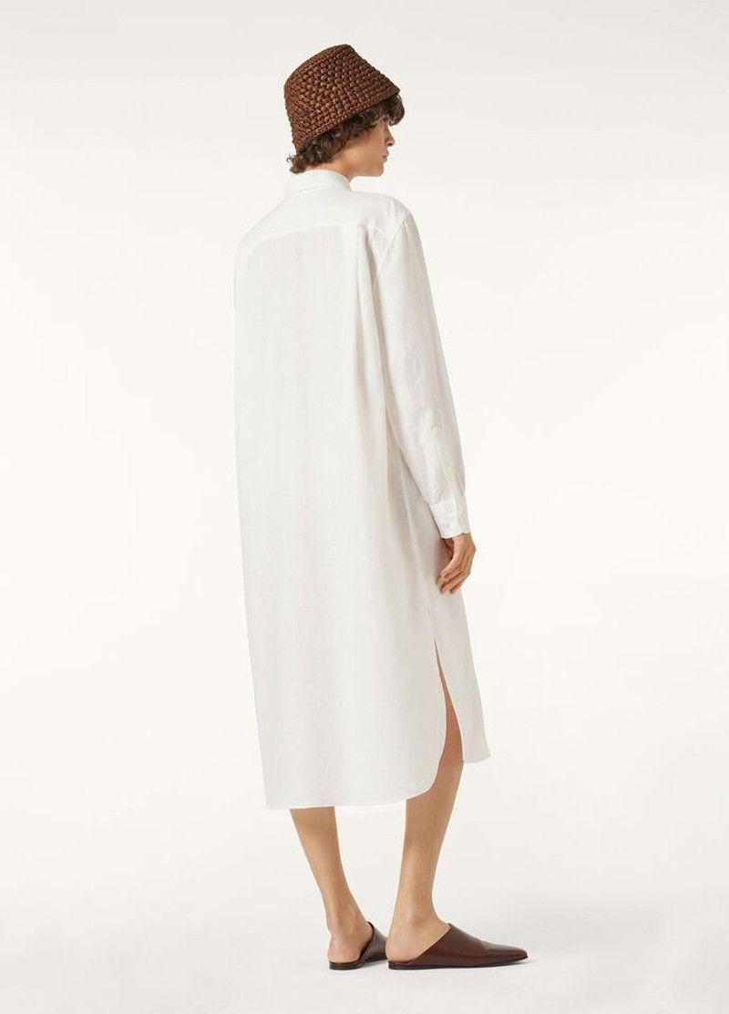 Loro Piana o1srvl11e0526 FAP3840 Lora Dress in White Size L / US 10 / IT 46 - 5 Thumbnail