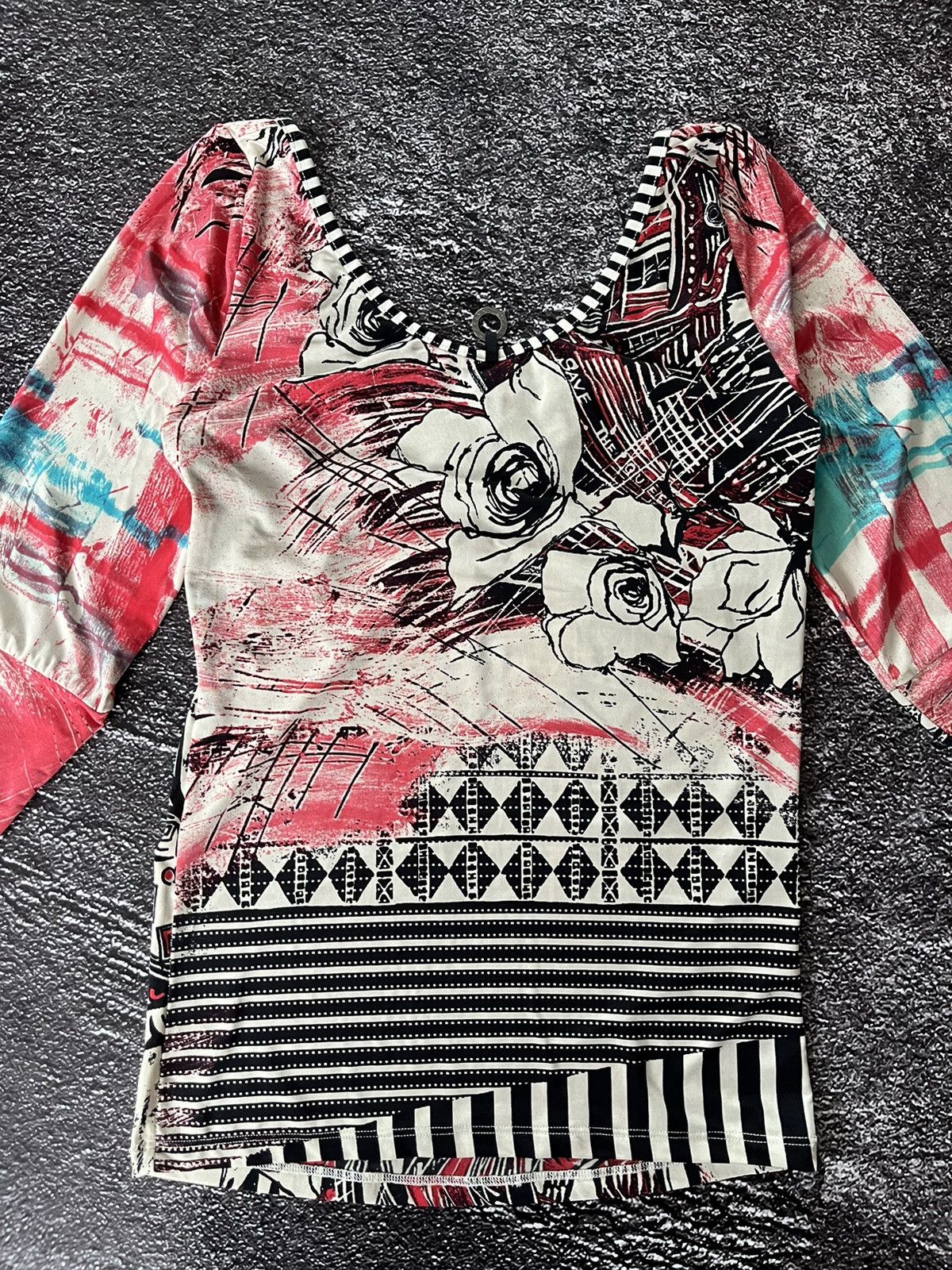 Japanese Brand Save the Queen Mesh Long Sleeve Like Jean Paul Gaultier Size M / US 6-8 / IT 42-44 - 9 Thumbnail