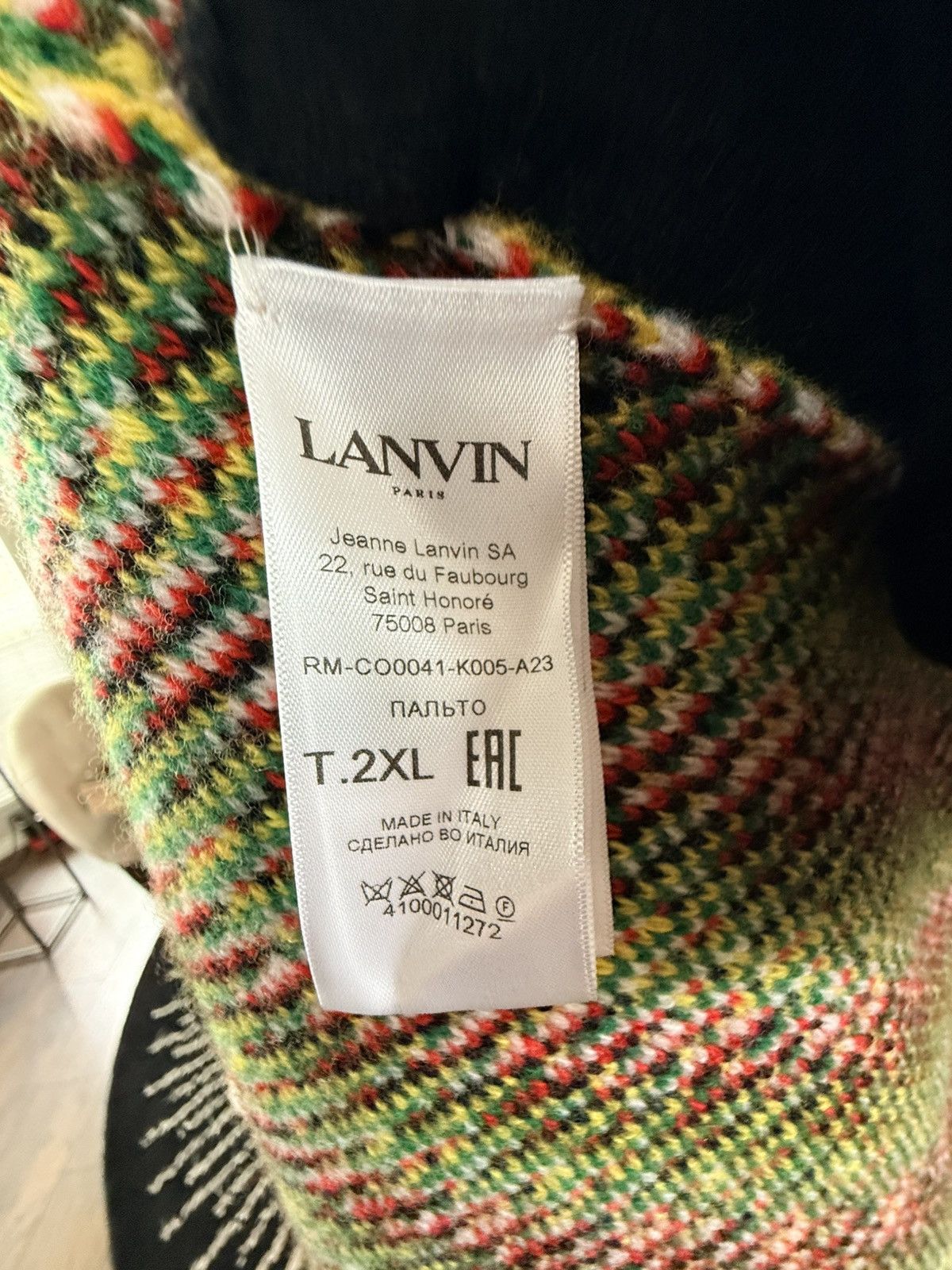 Lanvin Lanvin Curb Merino Wool Cardigan Coat — NWT Size US XXL / EU 58 / 5 - 5 Thumbnail