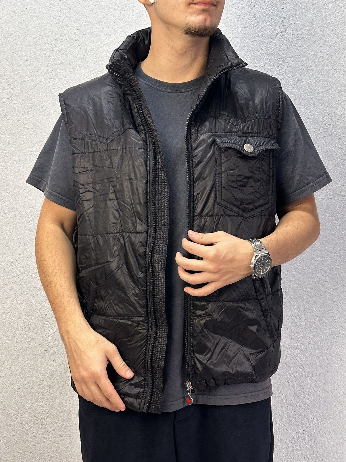 True Religion True Religion black padded vest Y2K streetwear style pants Size US XL / EU 56 / 4 - 1 Thumbnail