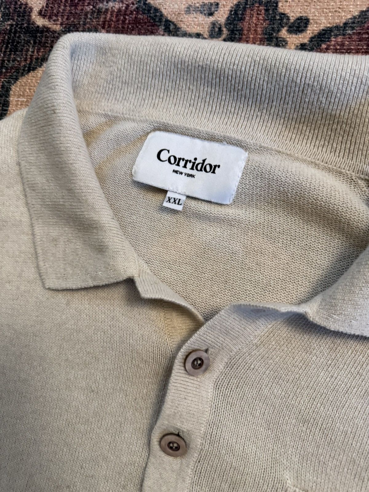 Corridor Natural Slouchy Knit Polo Size US XXL / EU 58 / 5 - 1 Thumbnail