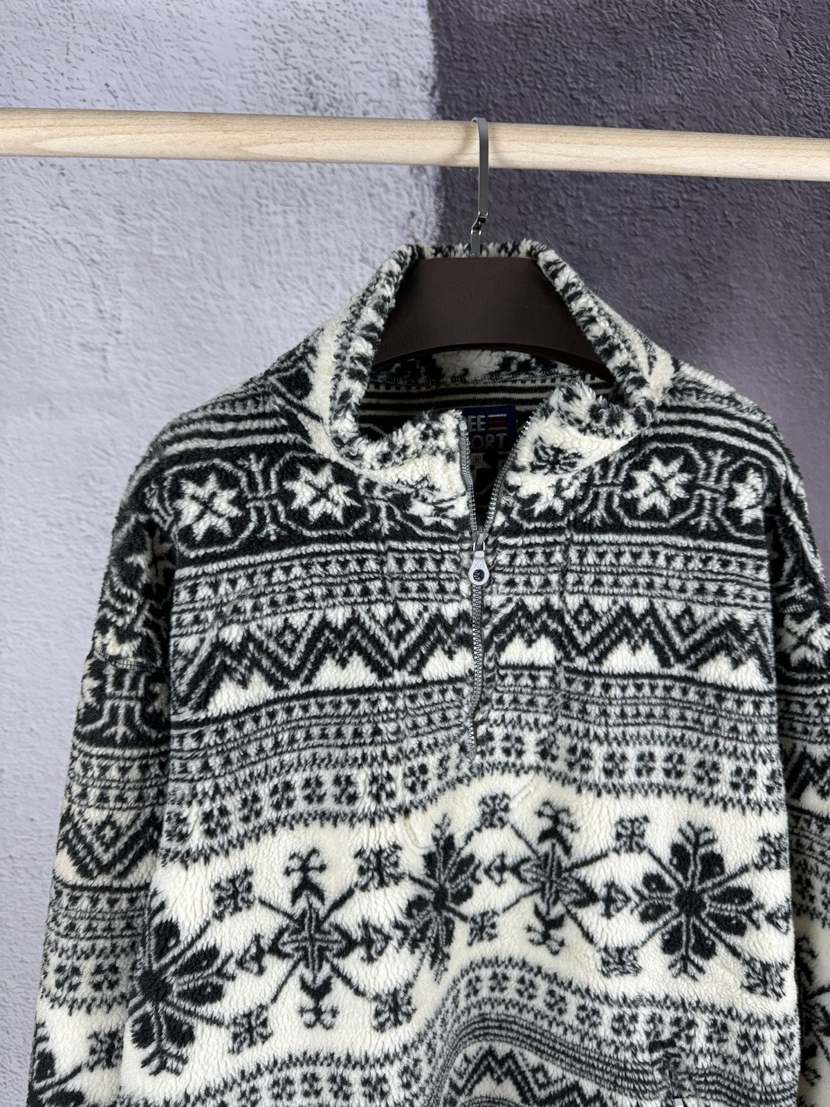Vintage Vintage 90s Full Print half zip riri American fleece Size US M / EU 48-50 / 2 - 3 Thumbnail