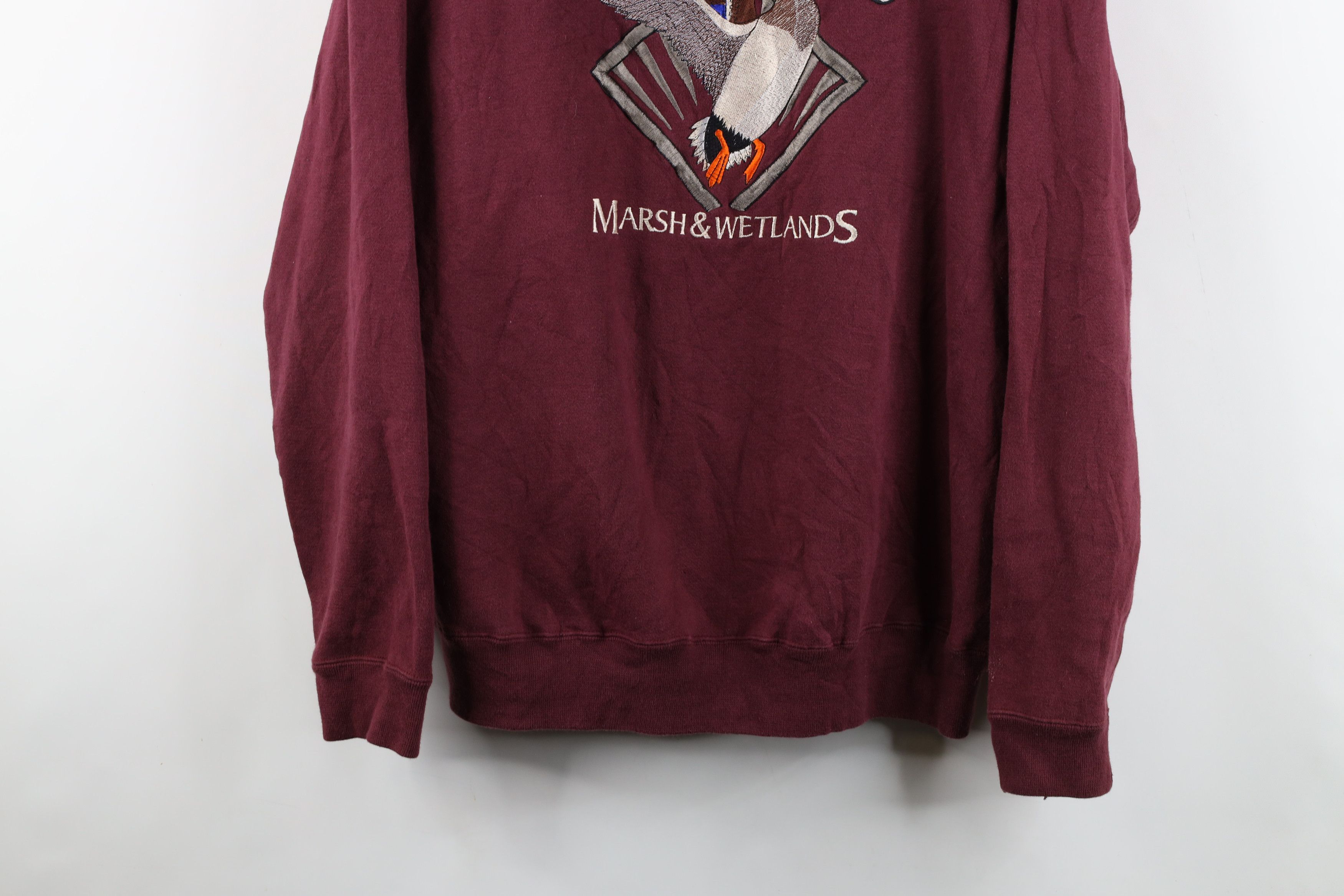 Vintage Vintage 90s Streetwear Nature Marsh Wetlands Duck Sweatshirt Size US XL / EU 56 / 4 - 3 Thumbnail