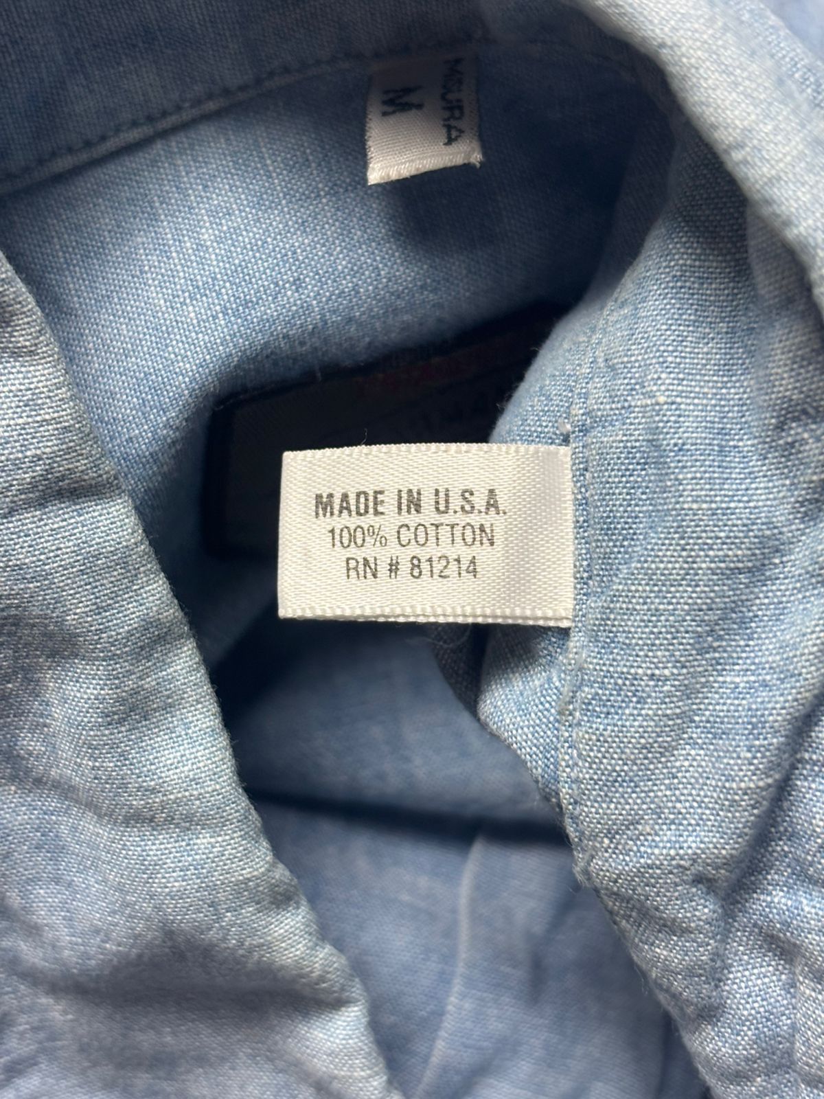 Giorgio Armani 1990s Armani Jeans Giorgio Armani Blue Chambray Shirt Size US L / EU 52-54 / 3 - 7 Thumbnail