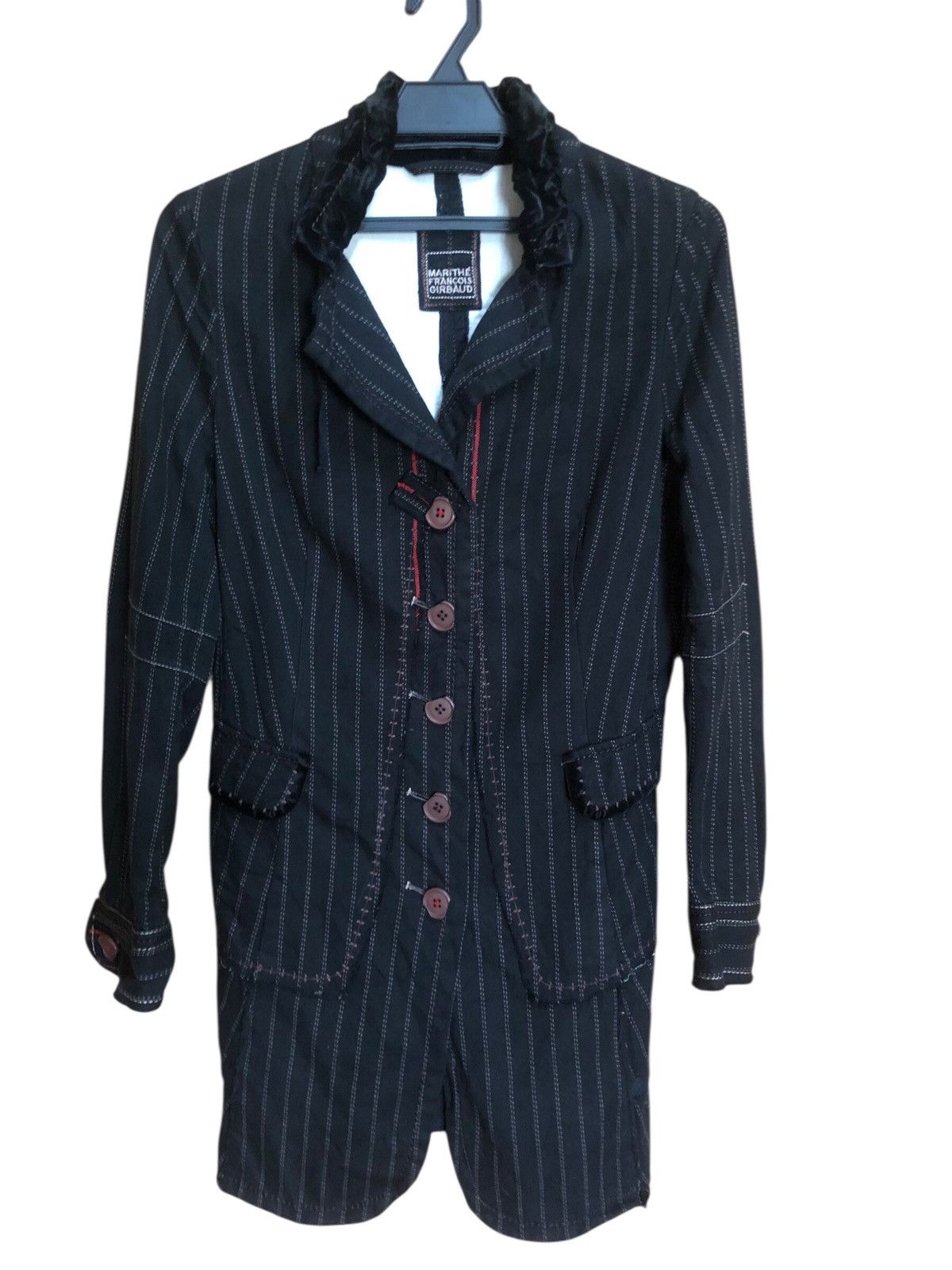 Marithe + Francois Girbaud Martihe Francois Girbaud GOTHIC Stripe Jacket Size S / US 4 / IT 40 - 1 Thumbnail